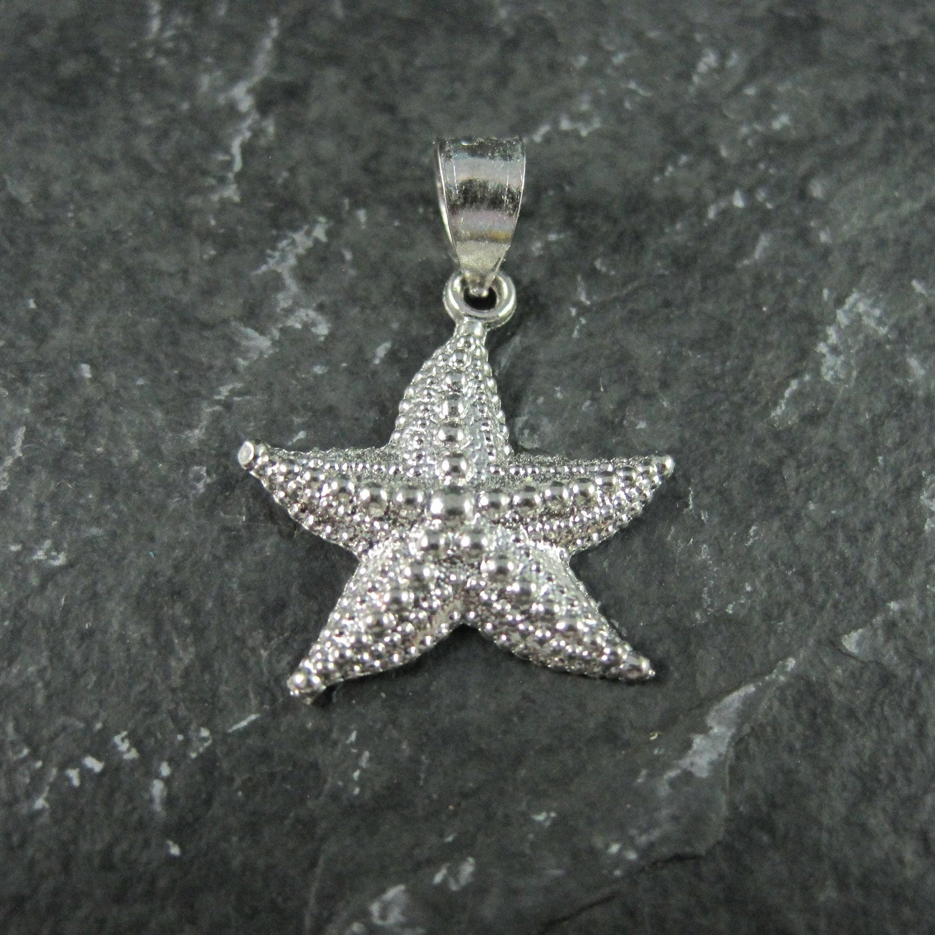 Tiny Sterling Silver Starfish Pendant