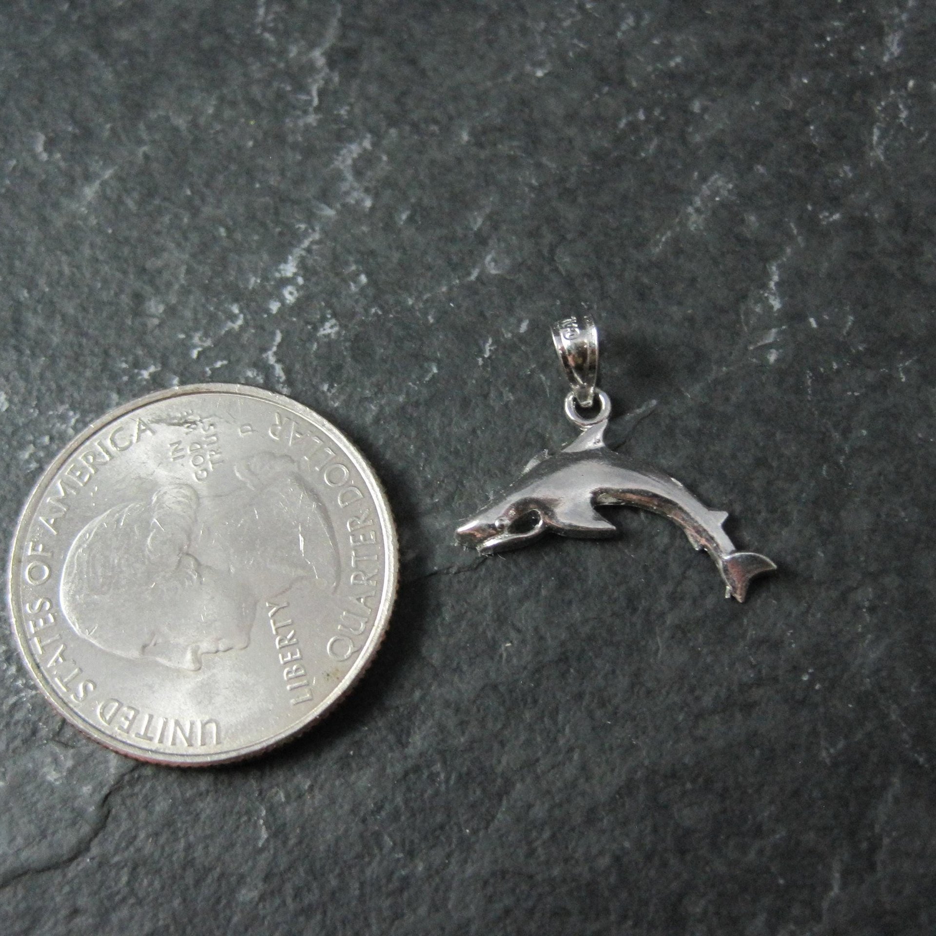 Tiny Sterling Silver Shark Pendant