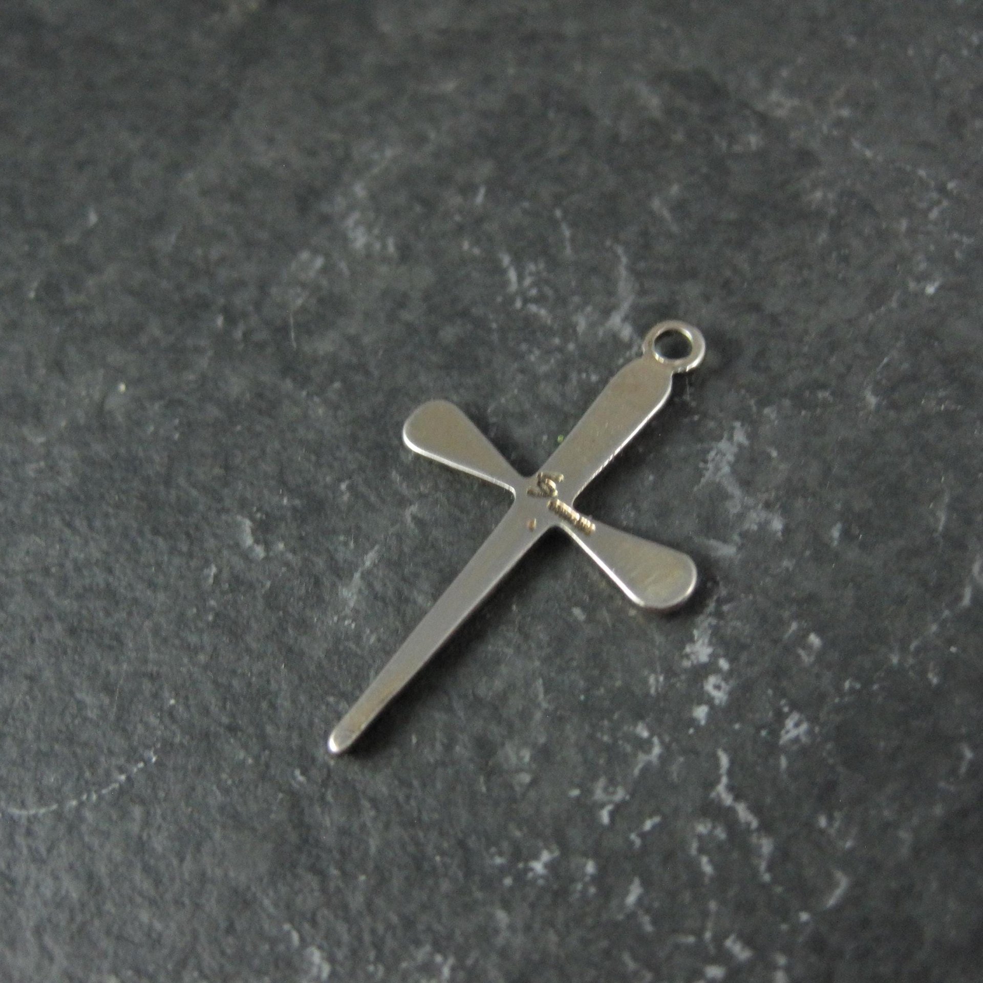 Small Sterling Silver Cross Charm