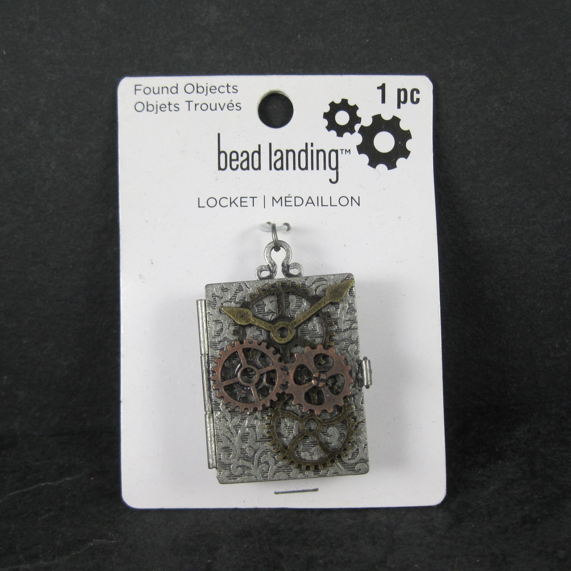 Steampunk Gear Clock Locket Pendant