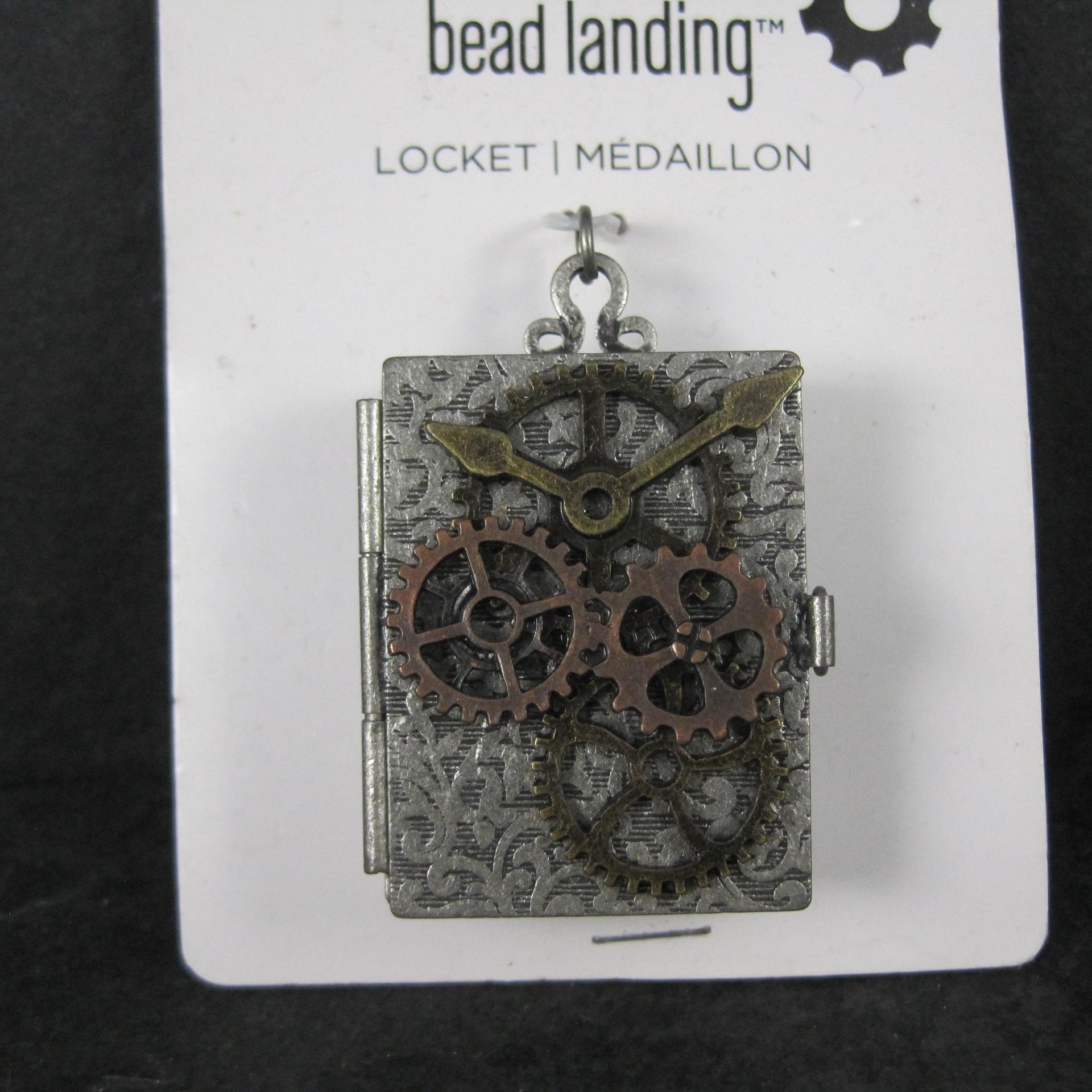 Steampunk Gear Clock Locket Pendant