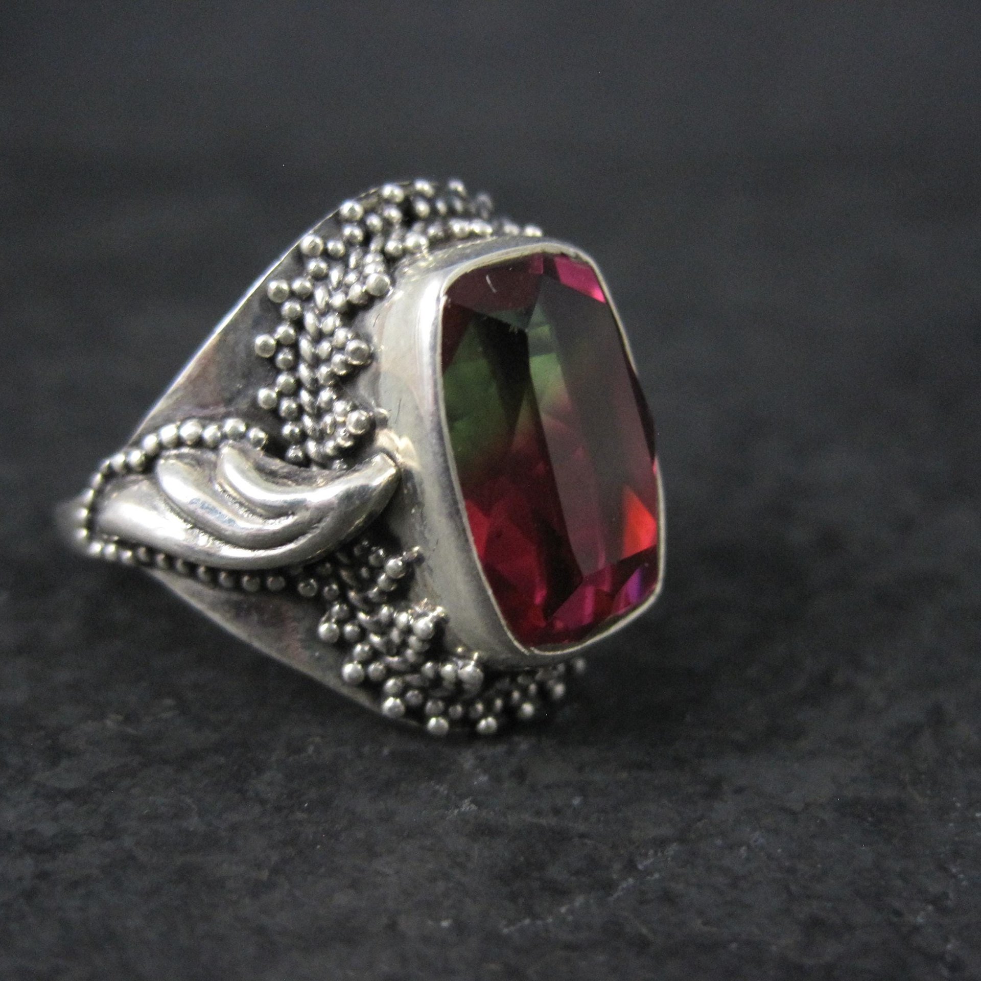 Watermelon Quartz Ring Size 9
