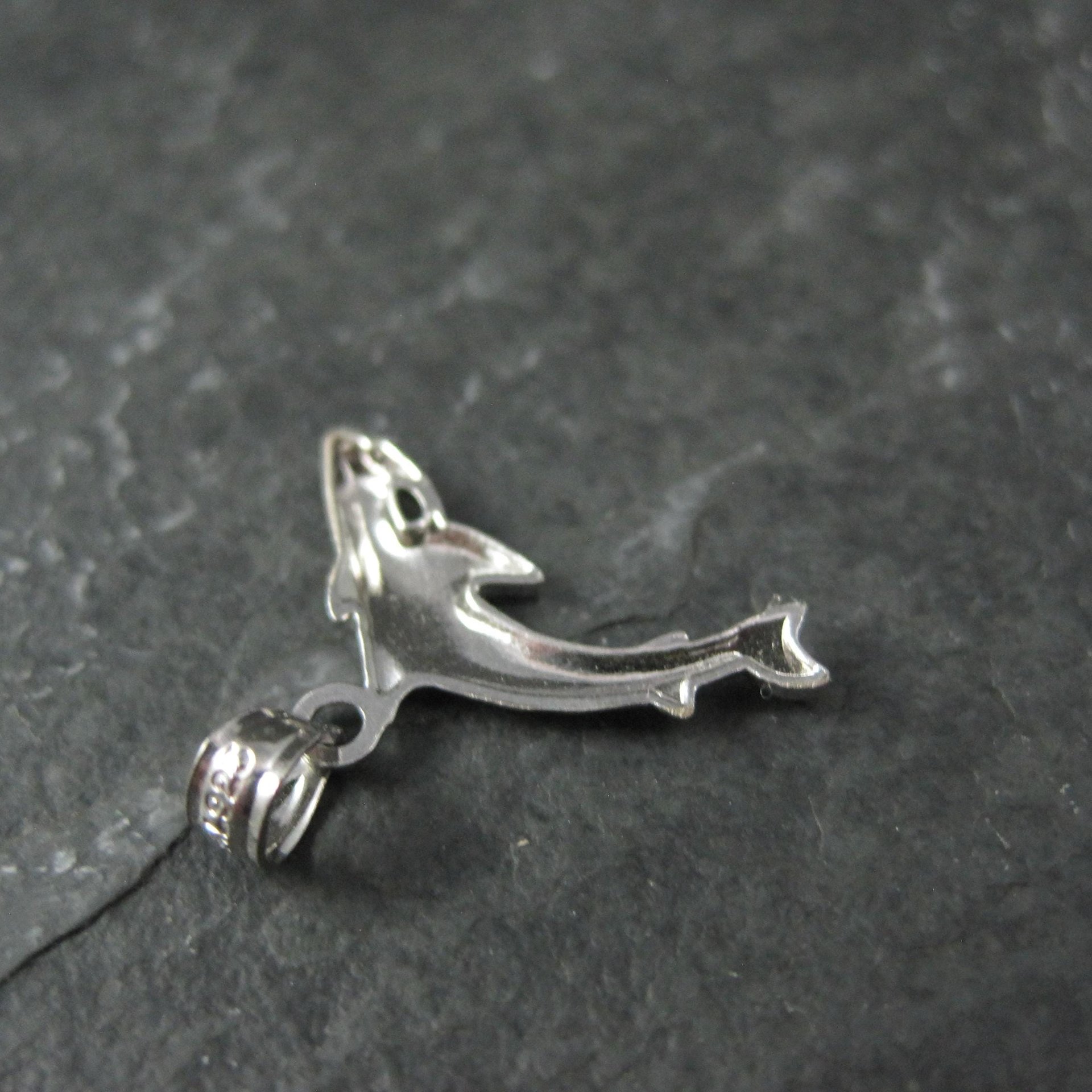 Tiny Sterling Silver Shark Pendant
