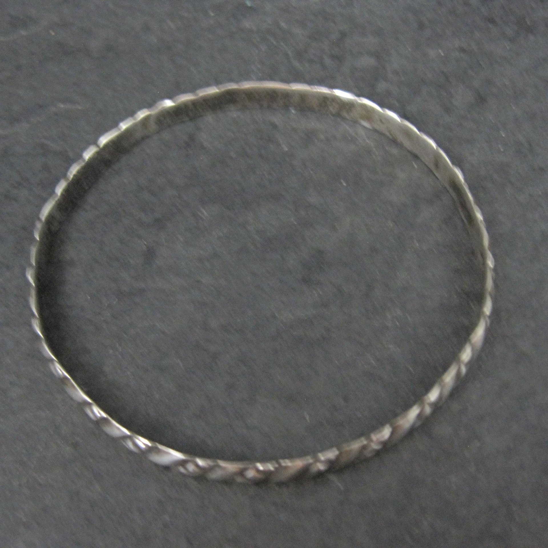 Vintage Mexican Sterling Bangle Bracelet 7.75"
