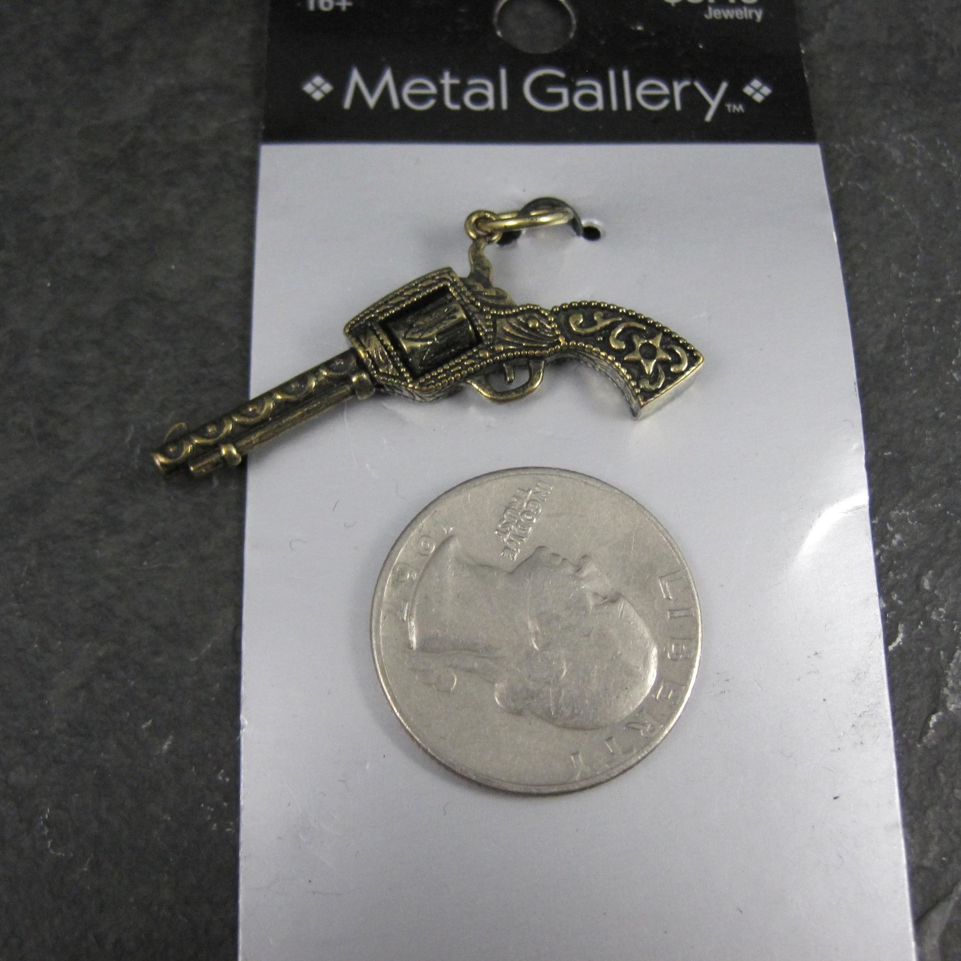 Revolver Pendant Charm by Metal Gallery