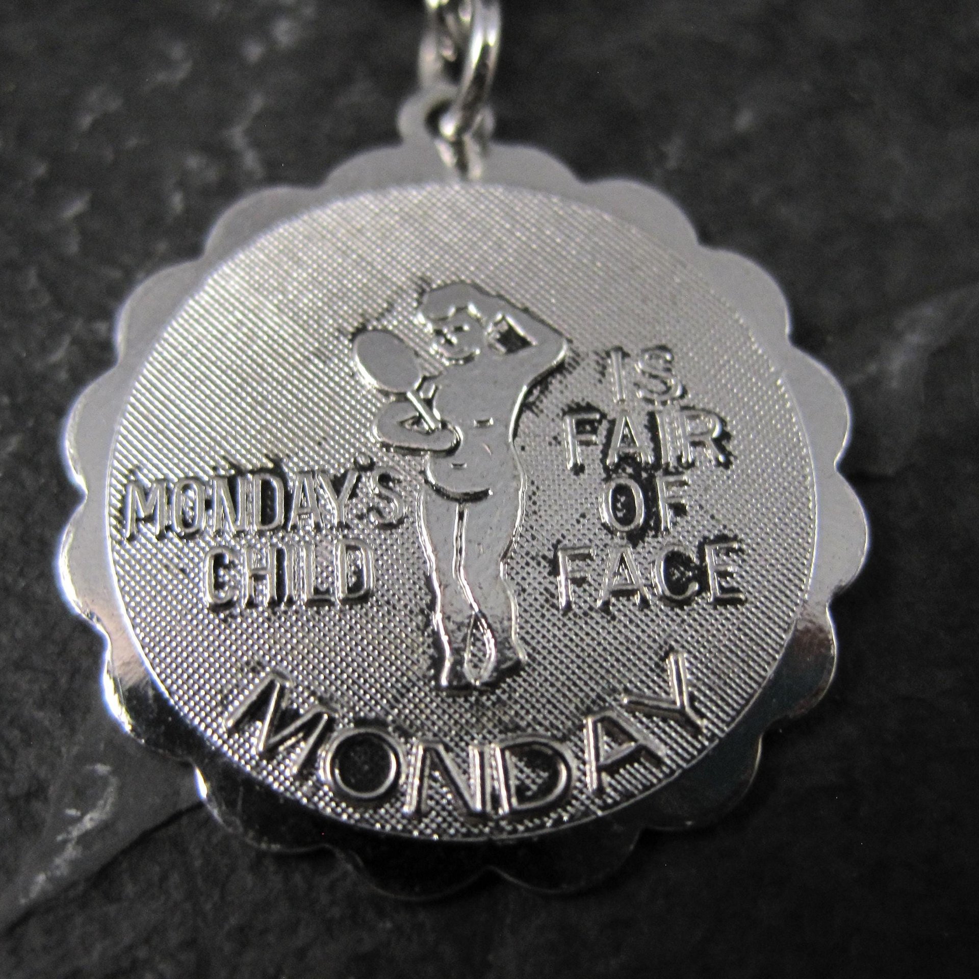 1976 Mondays Child Charm Sarah Coventry