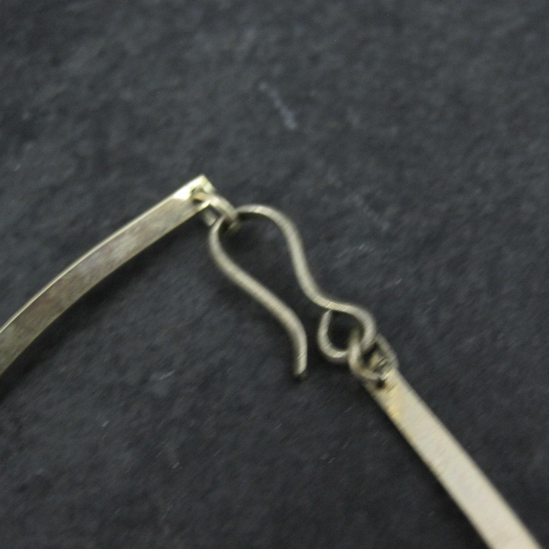 Vintage Mexican Alpaca Inlay Necklace