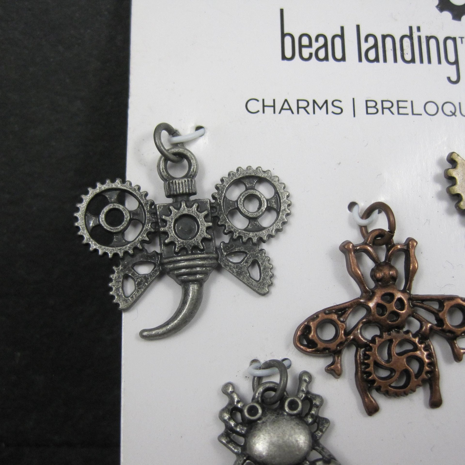Set of 5 Steampunk Insect Charms By Bead Landing