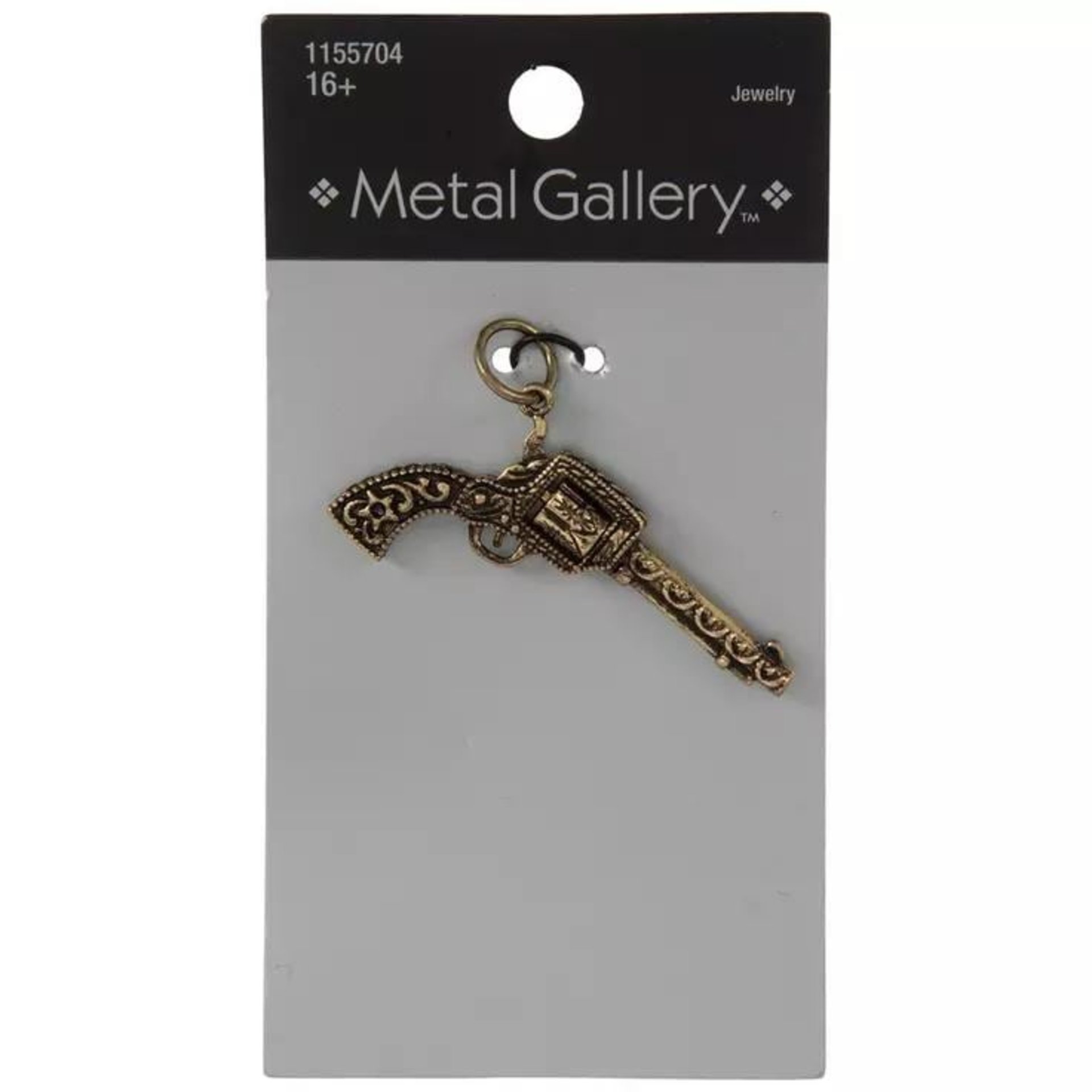 Revolver Pendant Charm by Metal Gallery