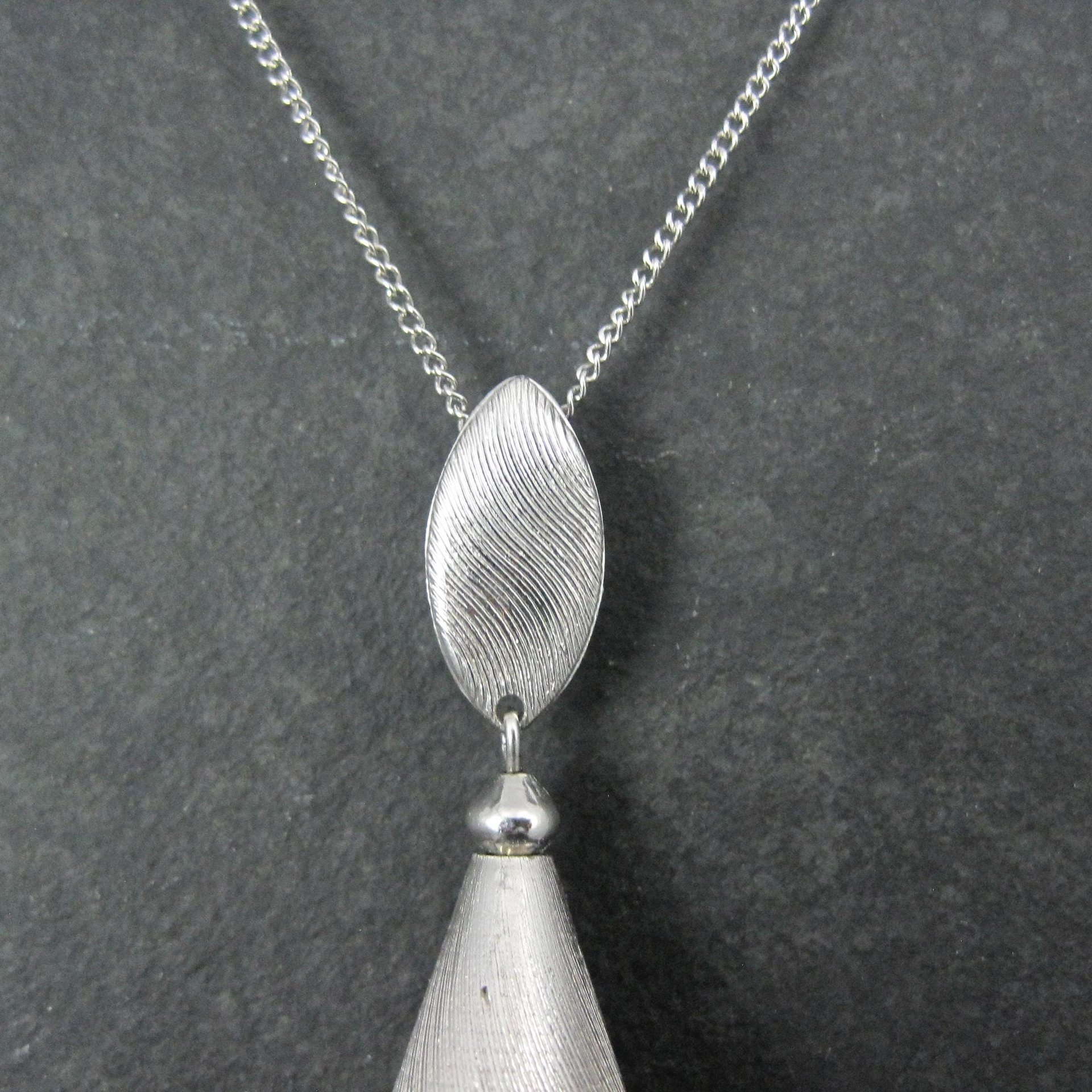 1960s Sarah Coventry Drop Pendant Necklace "Satin Glow"