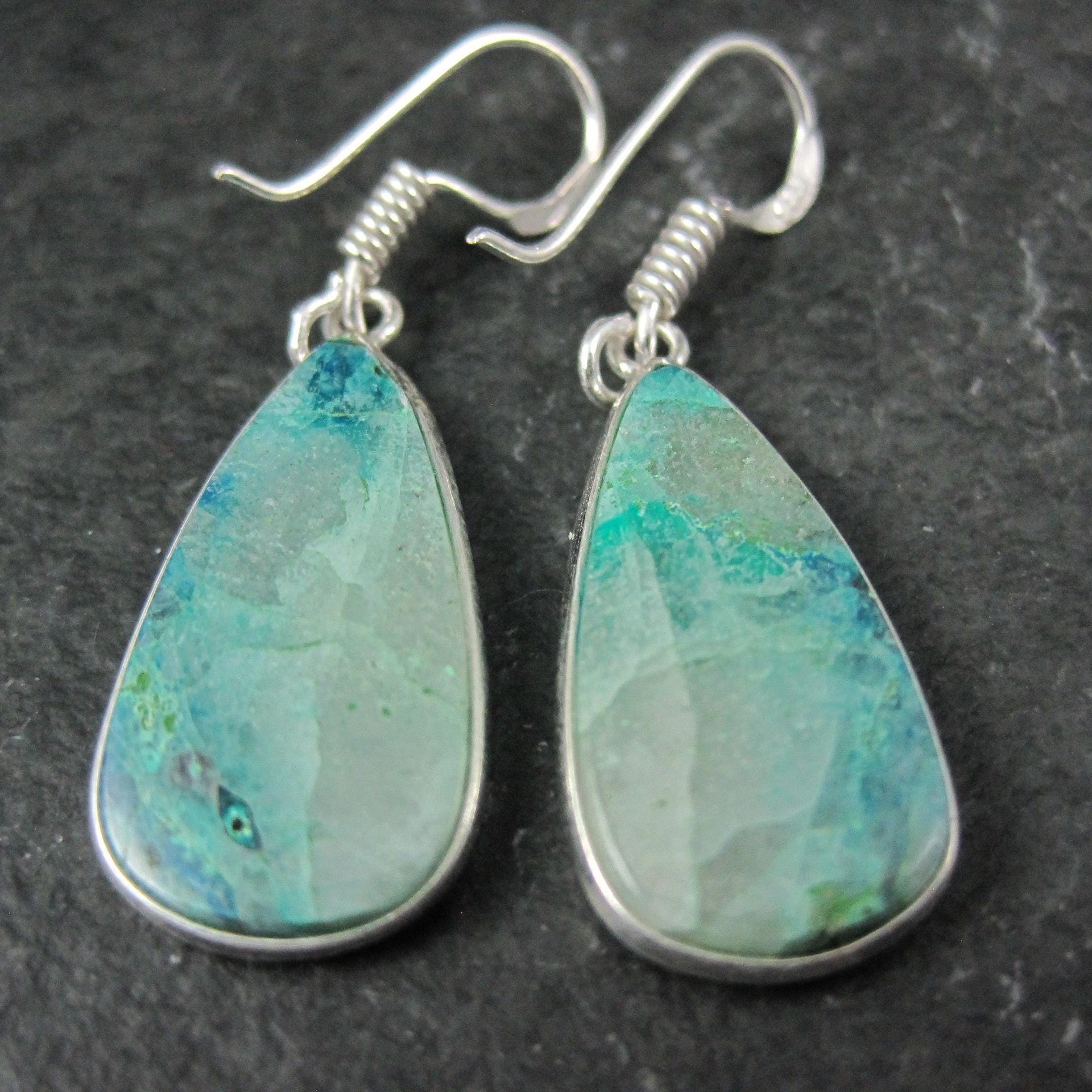 Sterling Silver Chrysocolla Earrings