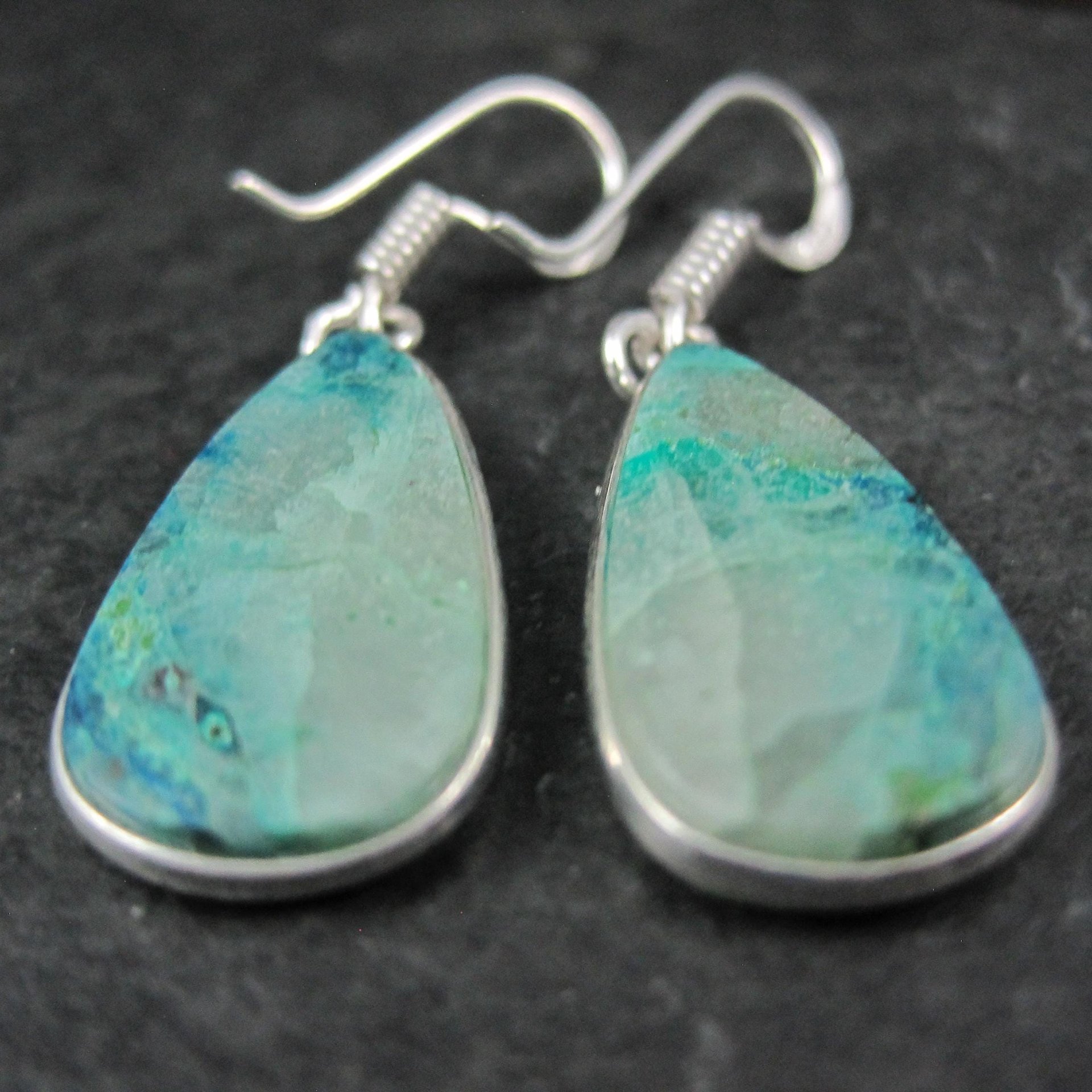 Sterling Silver Chrysocolla Earrings