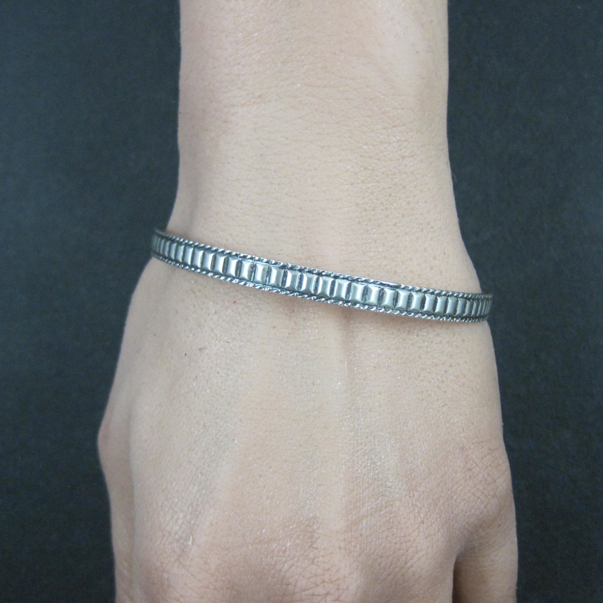 Vintage Sterling Silver Bangle Bracelet by Danecraft 7.25"