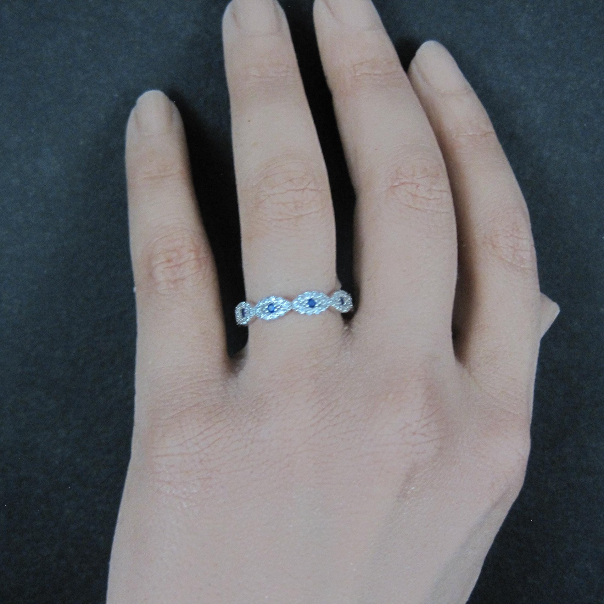 Sterling Silver Evil Eye Ring Size 7