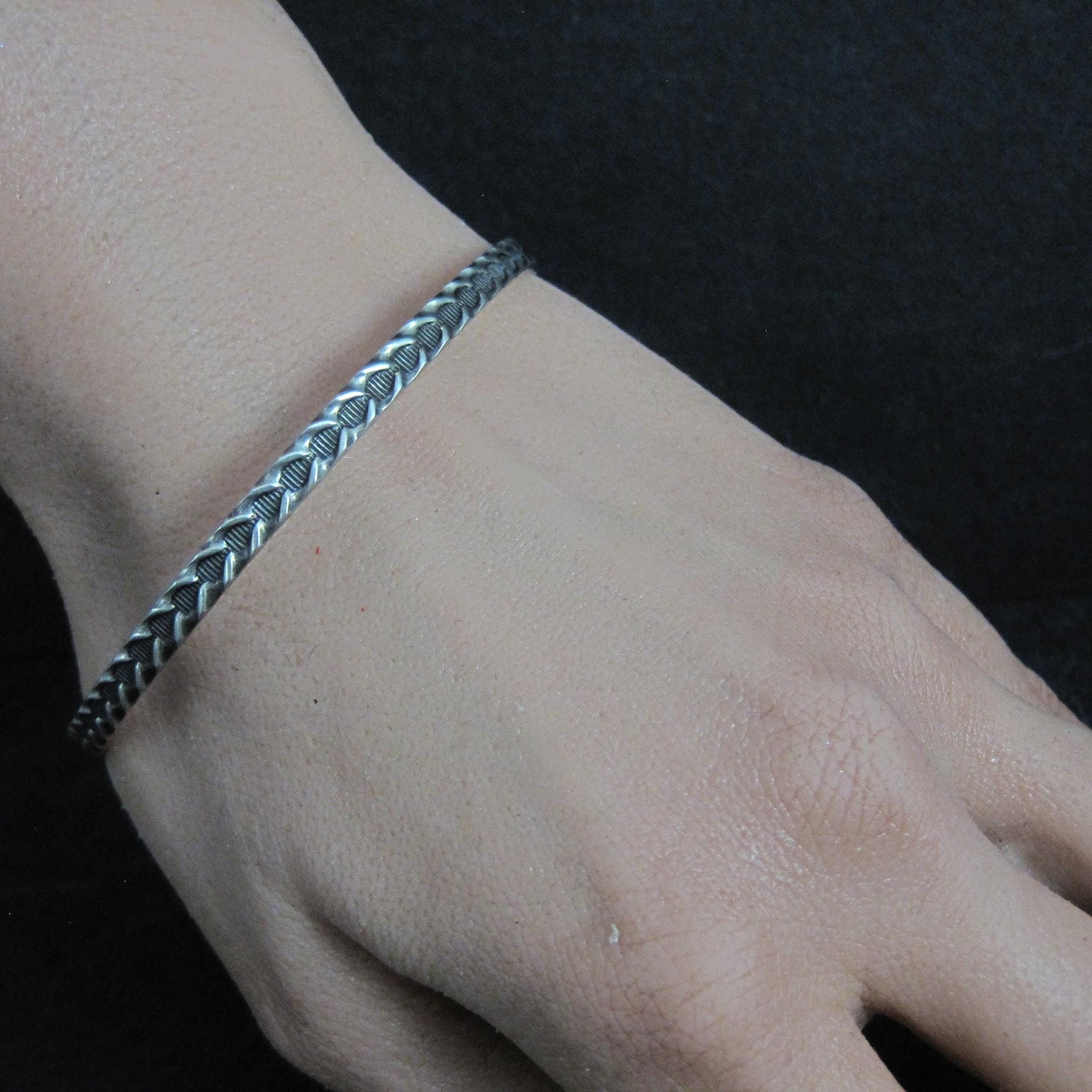 Vintage Sterling Silver Bangle Bracelet by Danecraft 7.5"