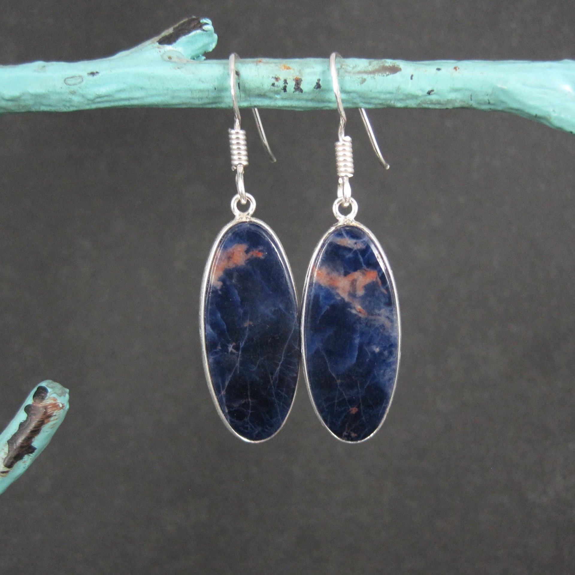 Simple Sterling Sodalite Earrings
