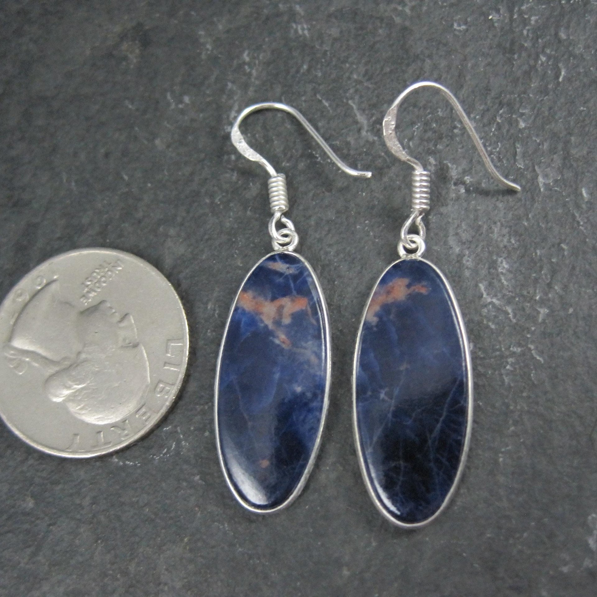 Simple Sterling Sodalite Earrings