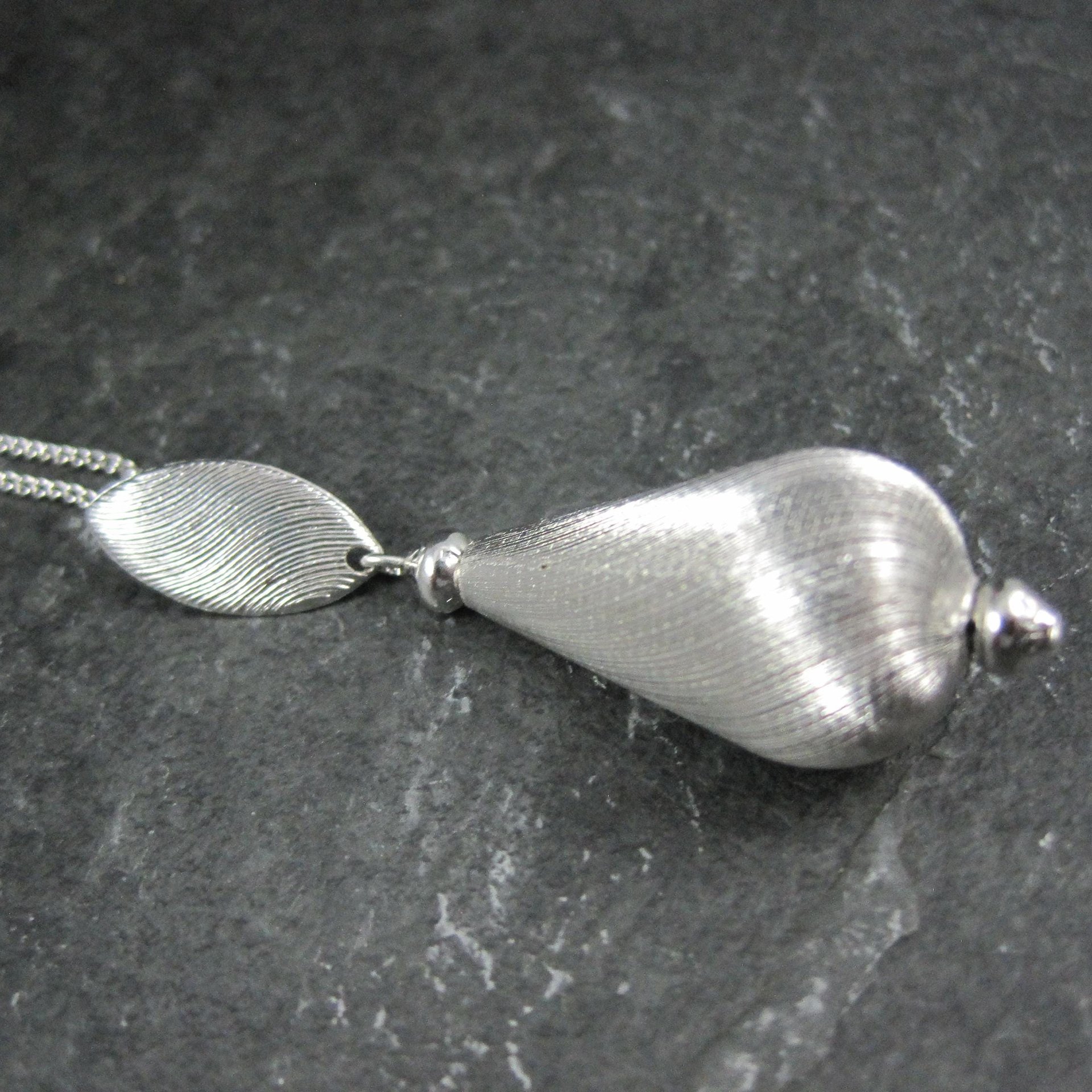 1960s Sarah Coventry Drop Pendant Necklace "Satin Glow"