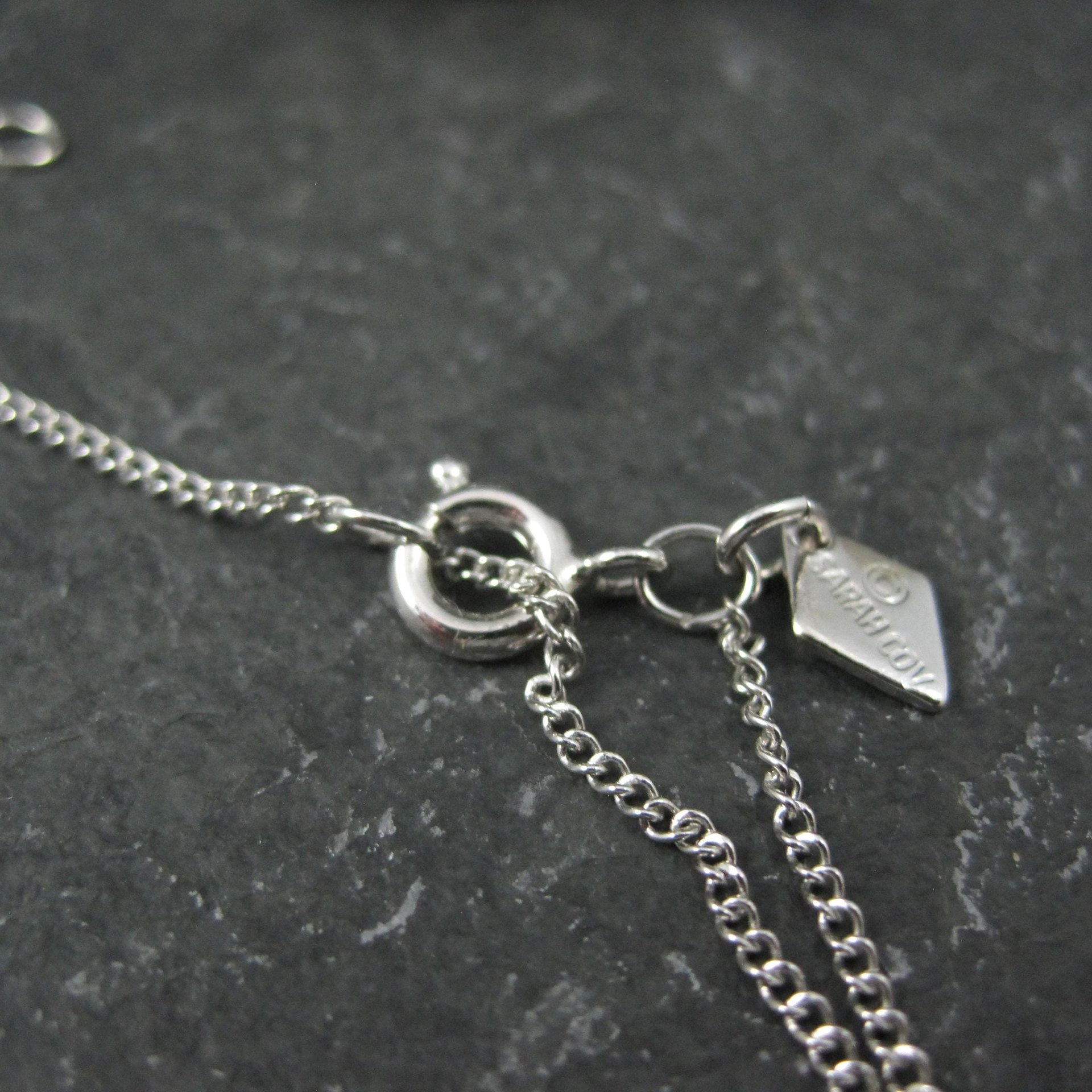 1960s Sarah Coventry Drop Pendant Necklace "Satin Glow"