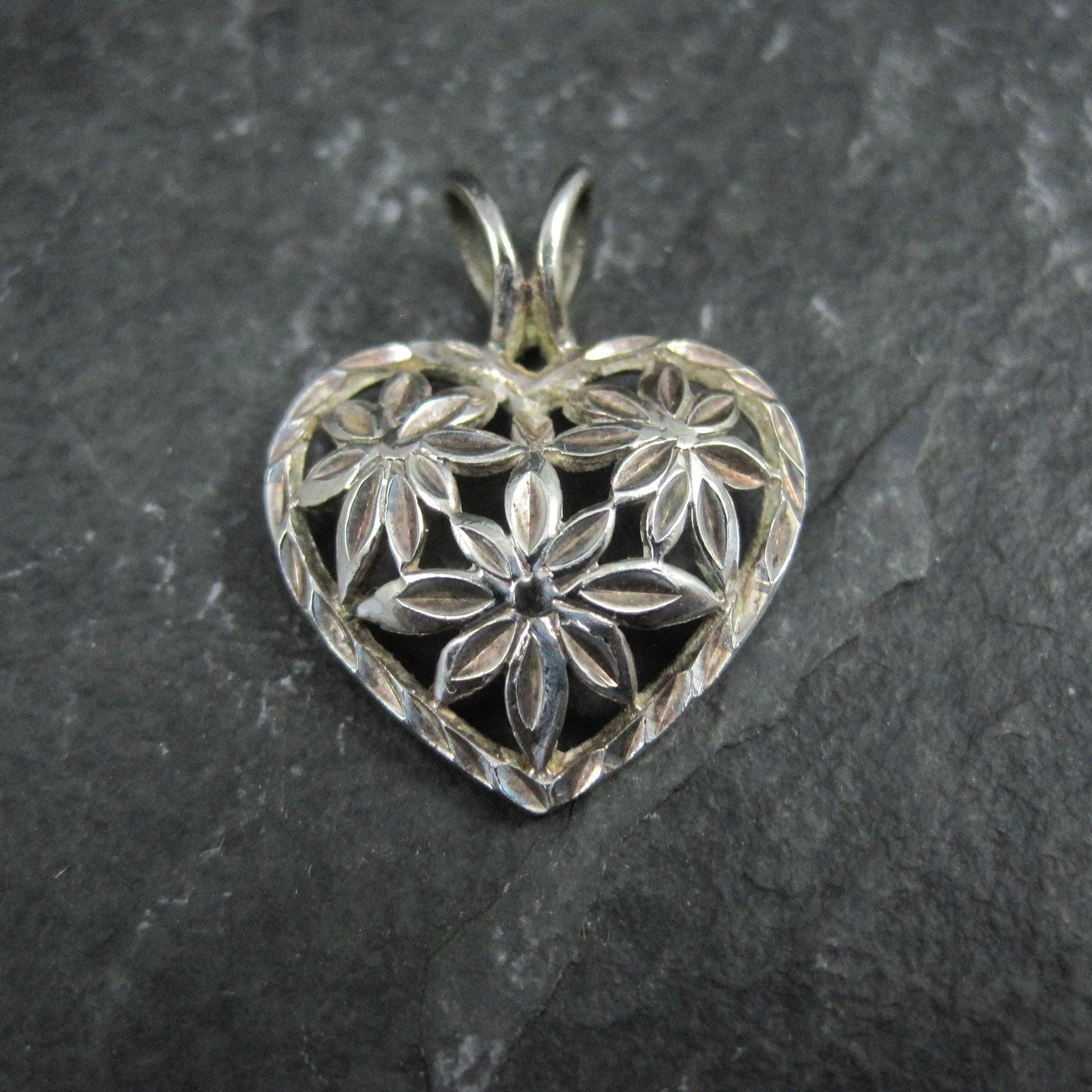 Filigree Sterling Silver Heart Pendant