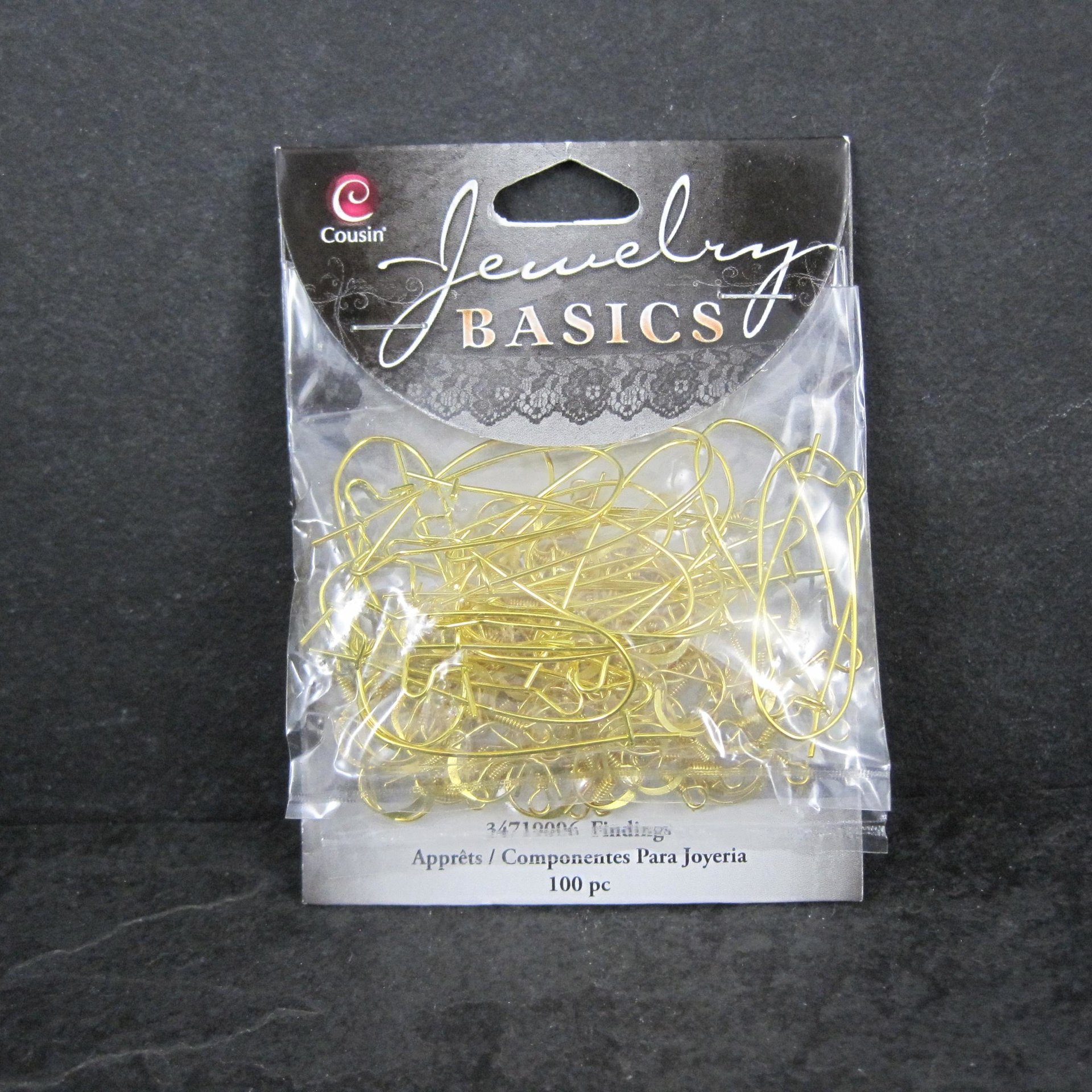 100pc Gold Fish Hook and Kidney Earwires DIY Earrings Cousin Jewelry Basics