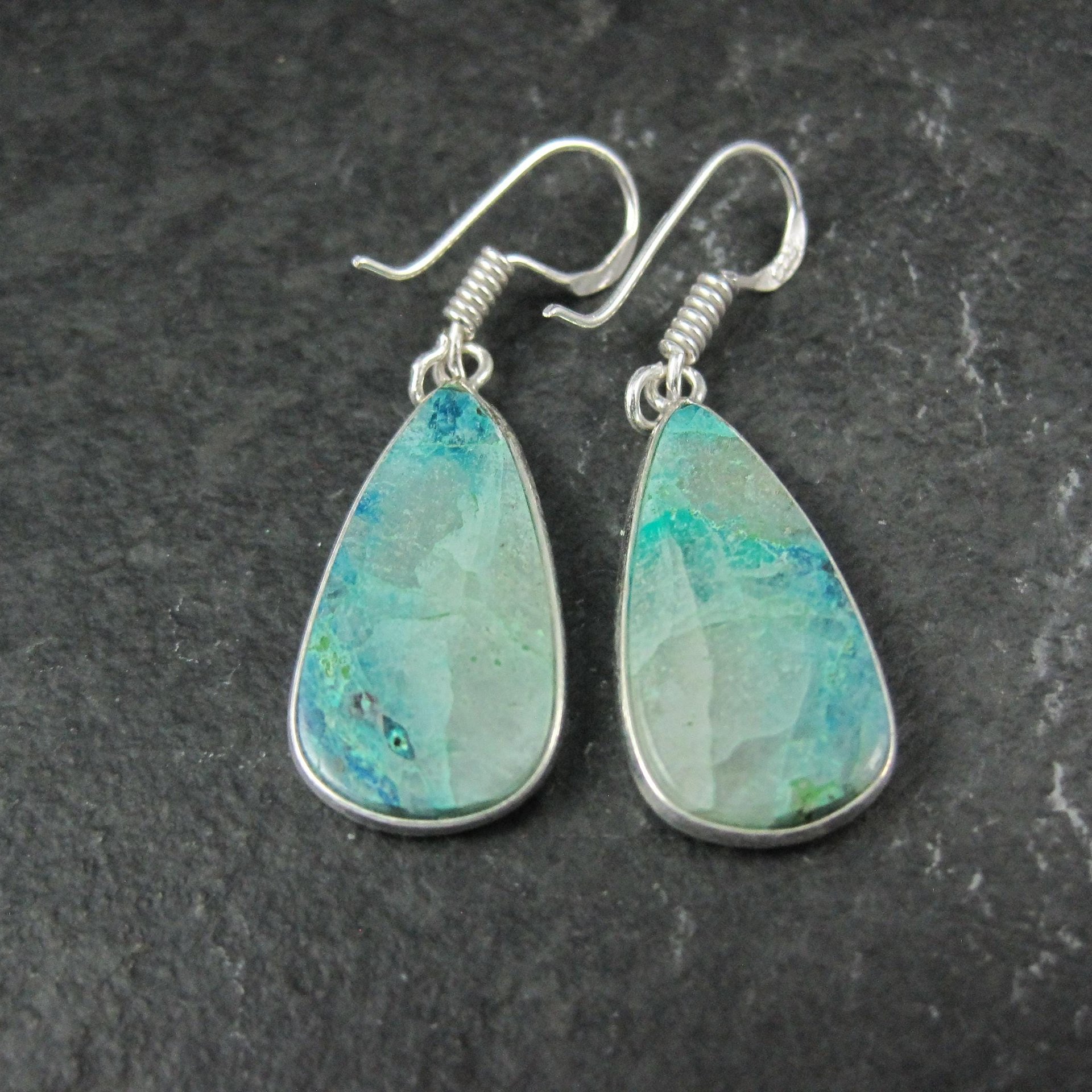 Sterling Silver Chrysocolla Earrings