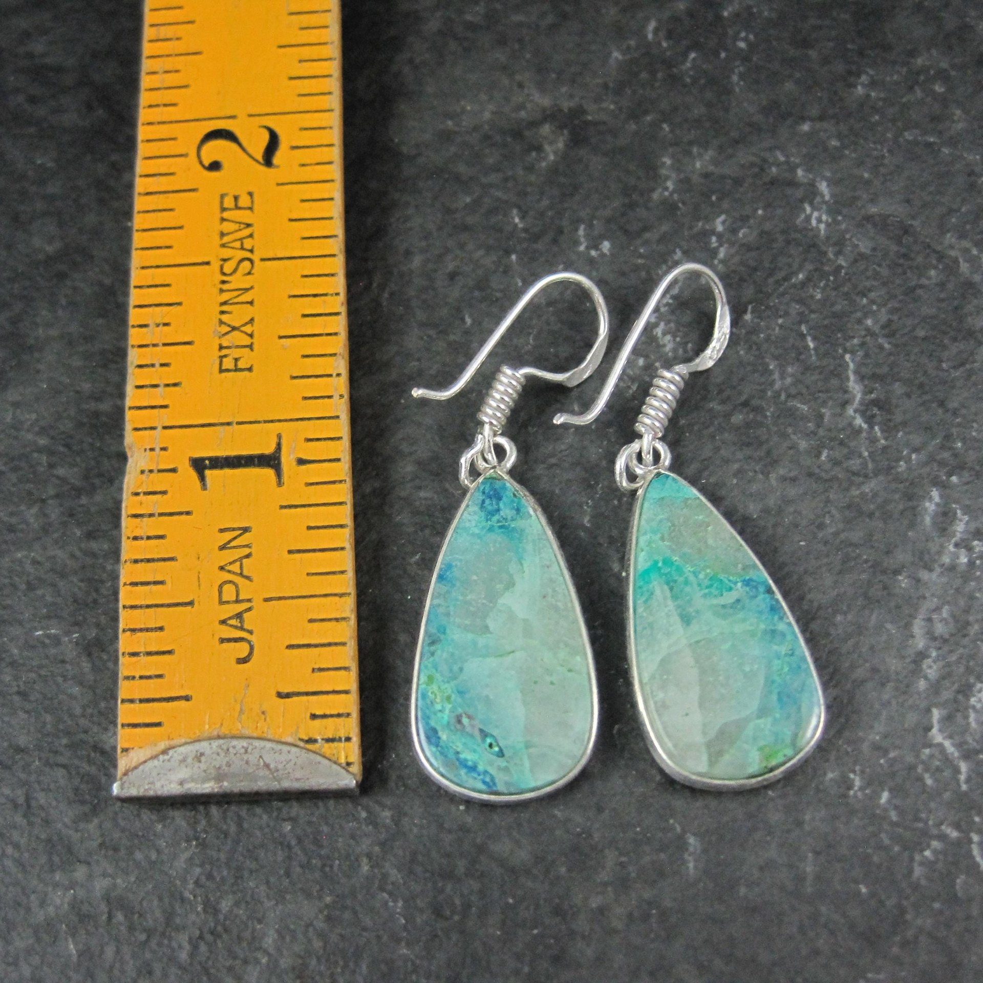 Sterling Silver Chrysocolla Earrings