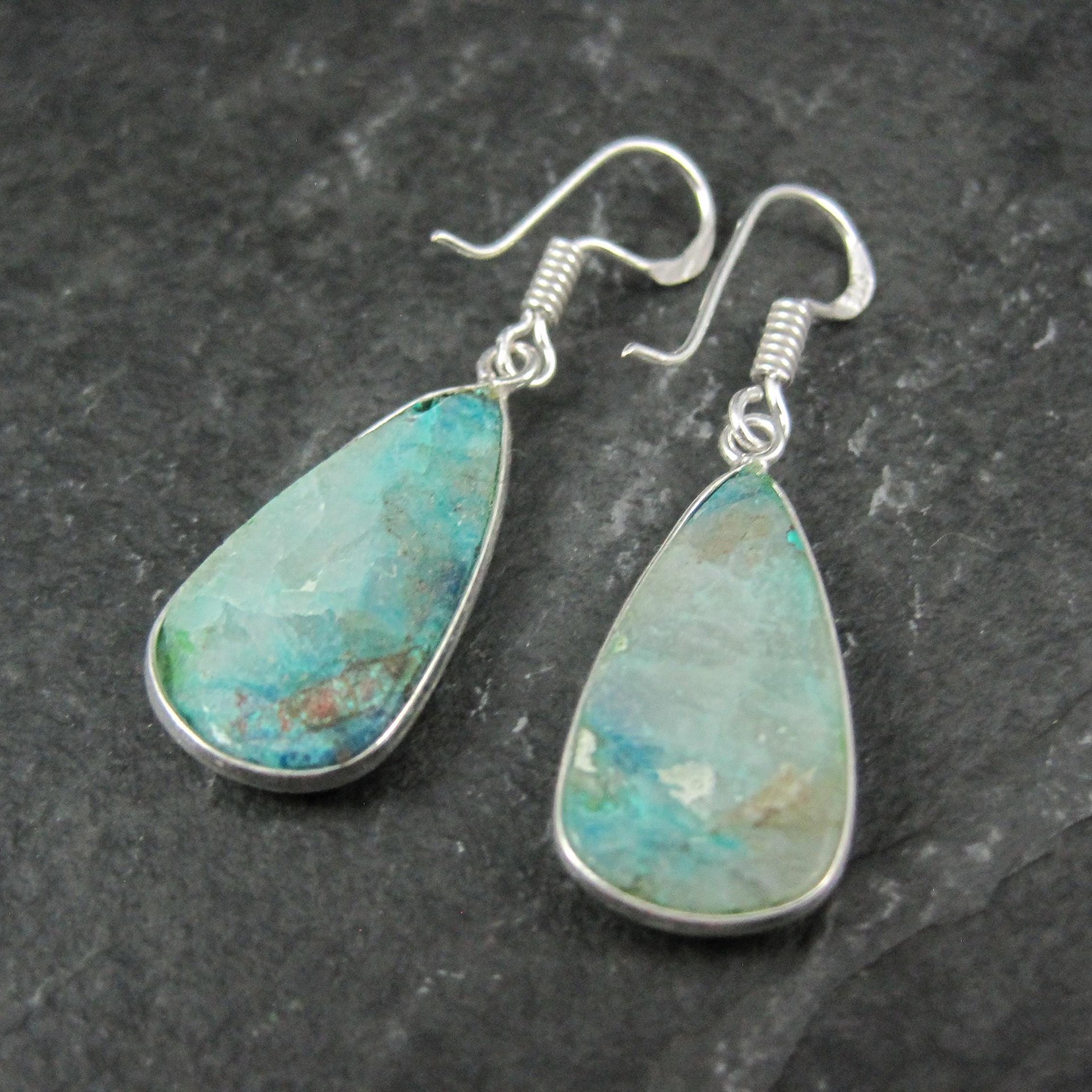 Sterling Silver Chrysocolla Earrings