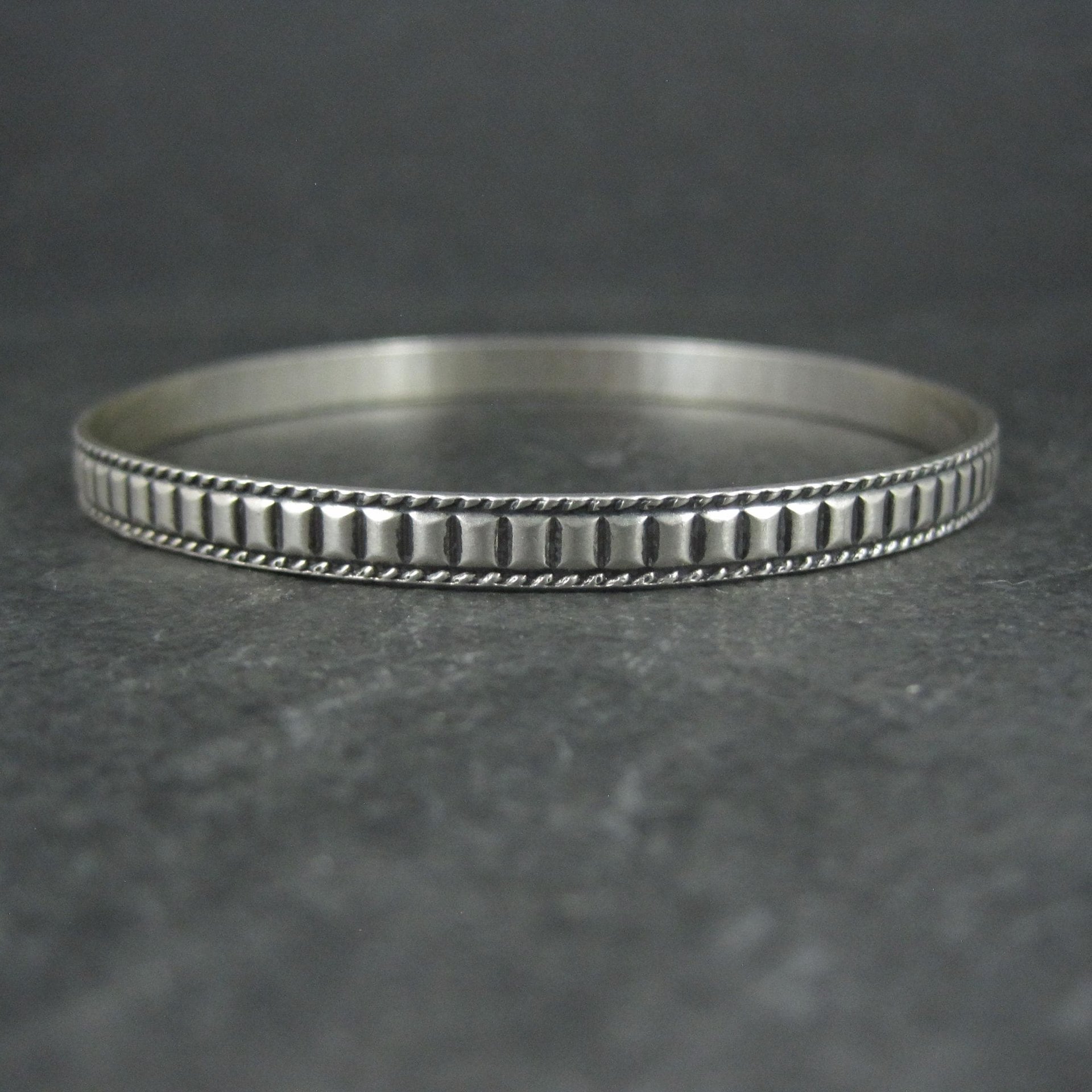 Vintage Sterling Silver Bangle Bracelet by Danecraft 7.25"