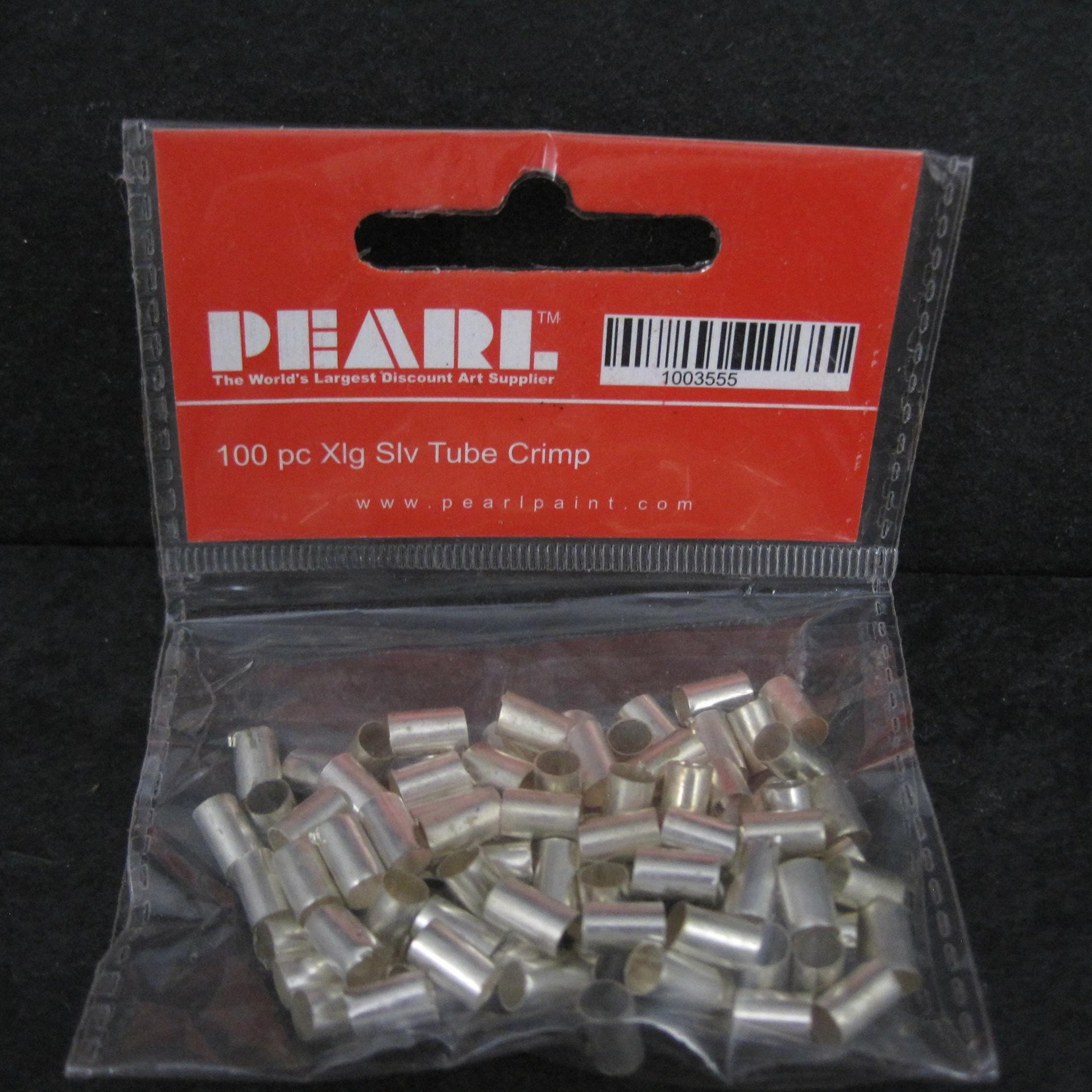 100 Pc Silver Plated Tube Crimps 4x6MM XLG