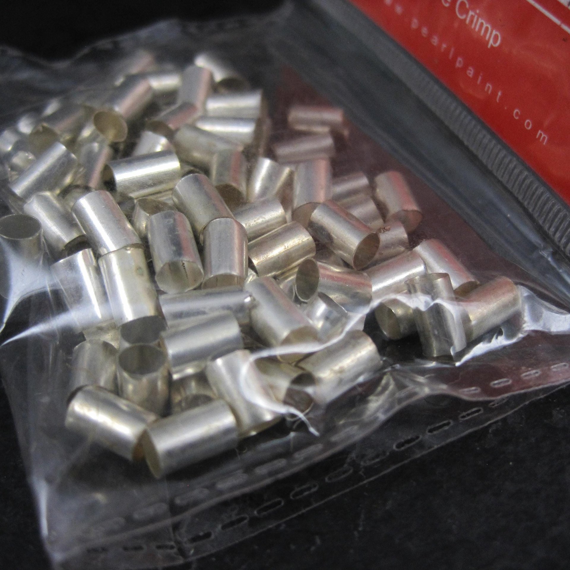 100 Pc Silver Plated Tube Crimps 4x6MM XLG