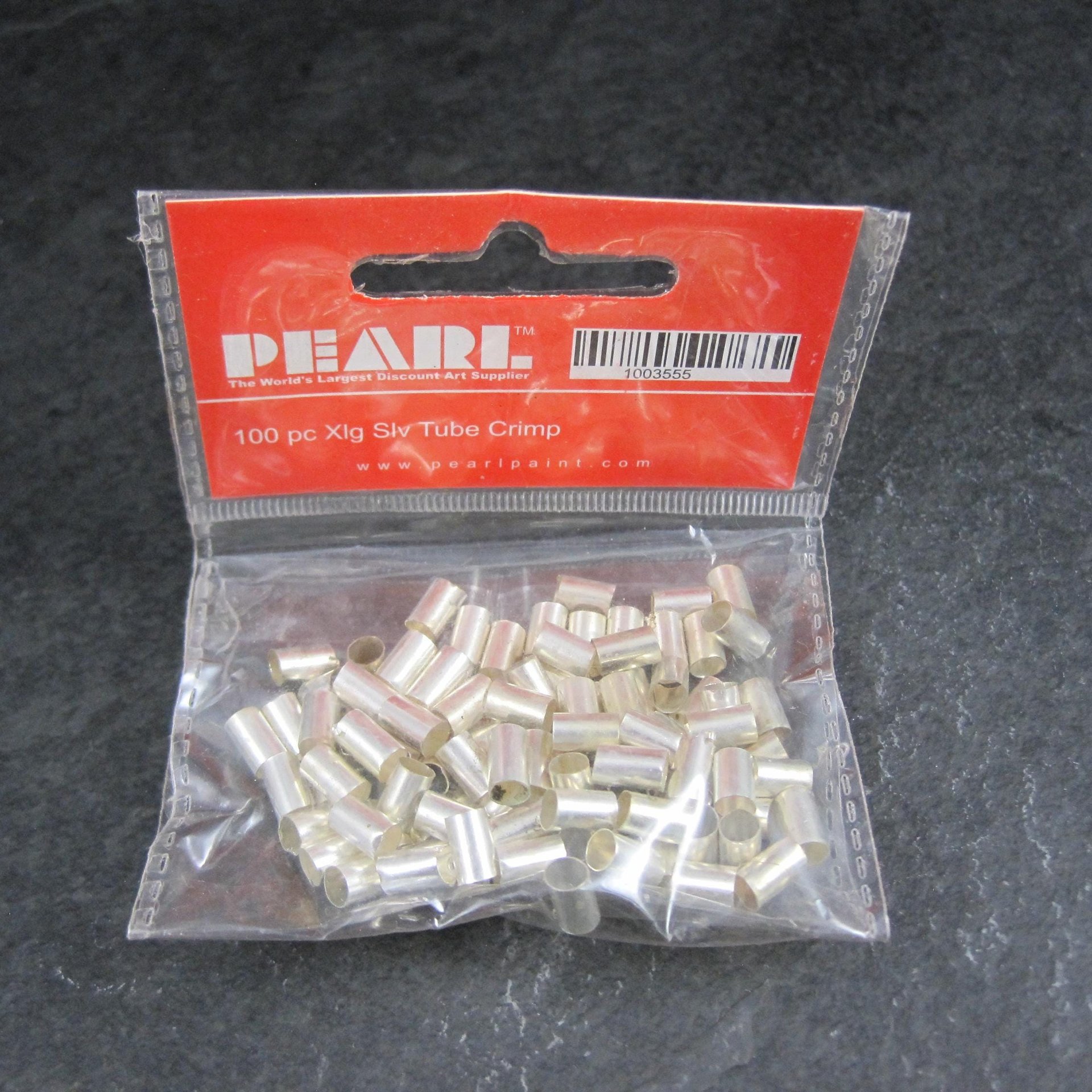 100 Pc Silver Plated Tube Crimps 4x6MM XLG