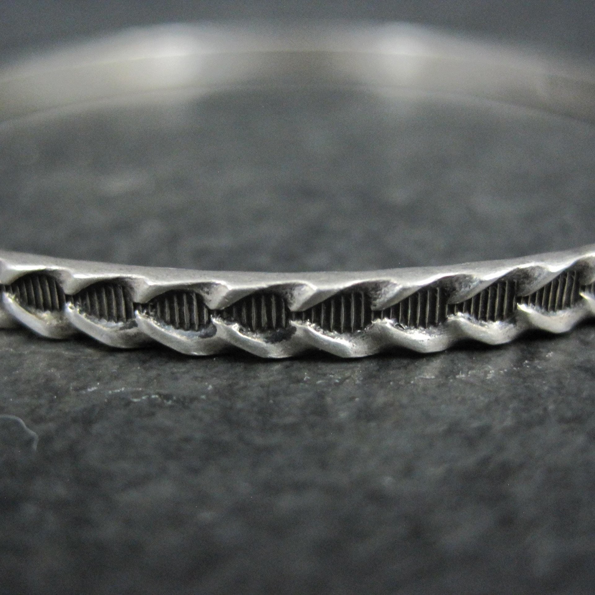 Vintage Sterling Silver Bangle Bracelet by Danecraft 7.5"