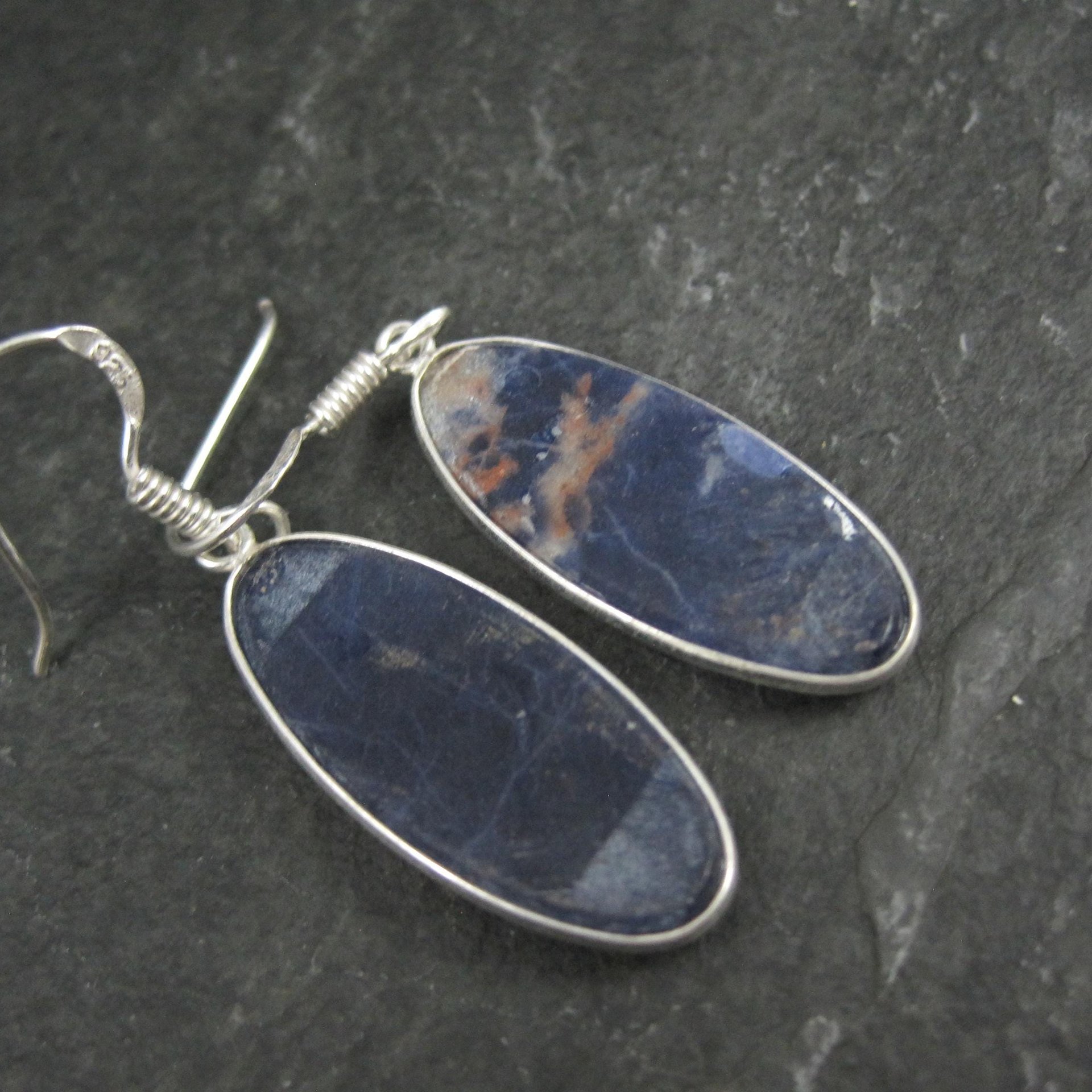 Simple Sterling Sodalite Earrings