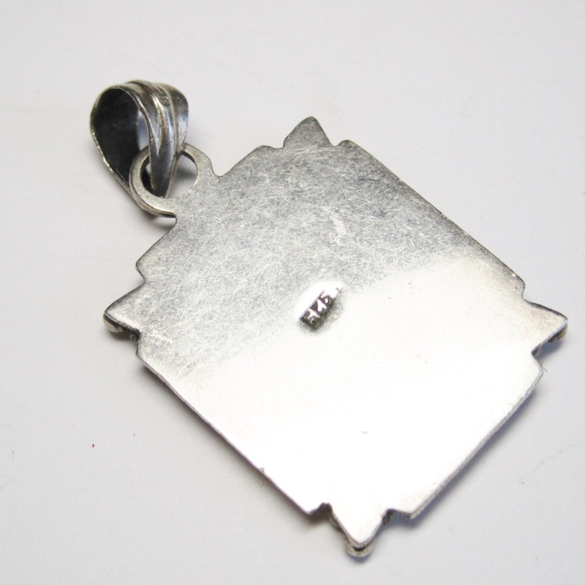 Vintage Sterling Faux Turquoise Pendant