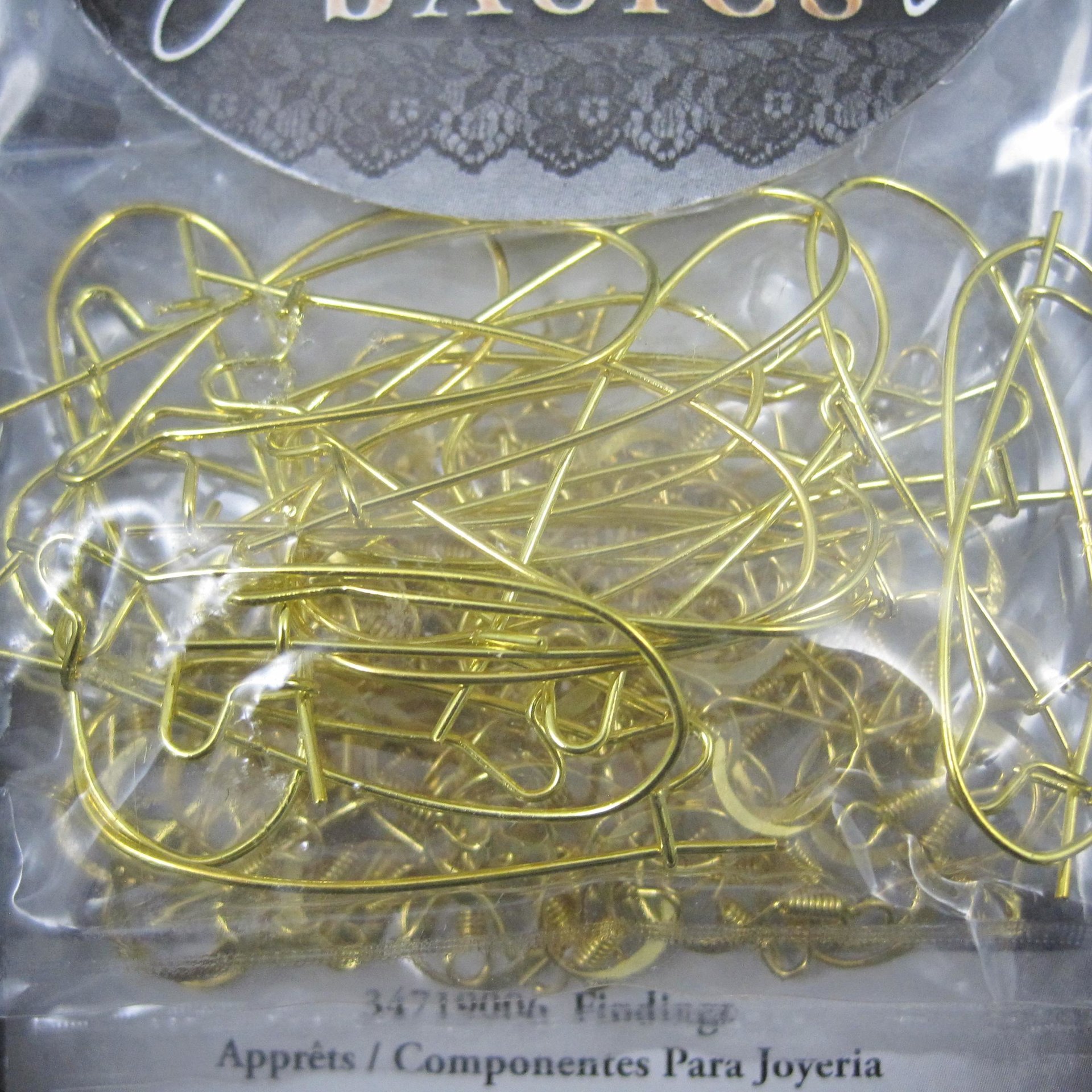 100pc Gold Fish Hook and Kidney Earwires DIY Earrings Cousin Jewelry Basics