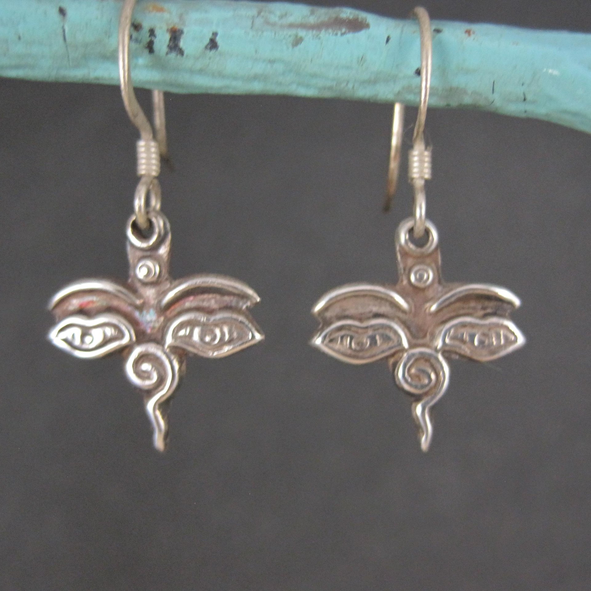 Sterling Silver Buddha Eyes Earrings
