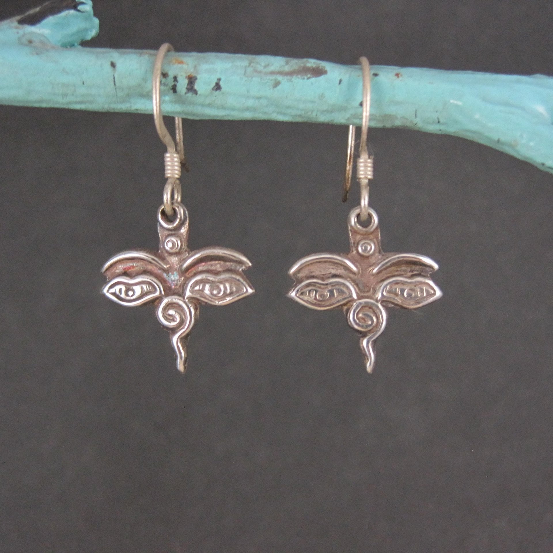 Sterling Silver Buddha Eyes Earrings