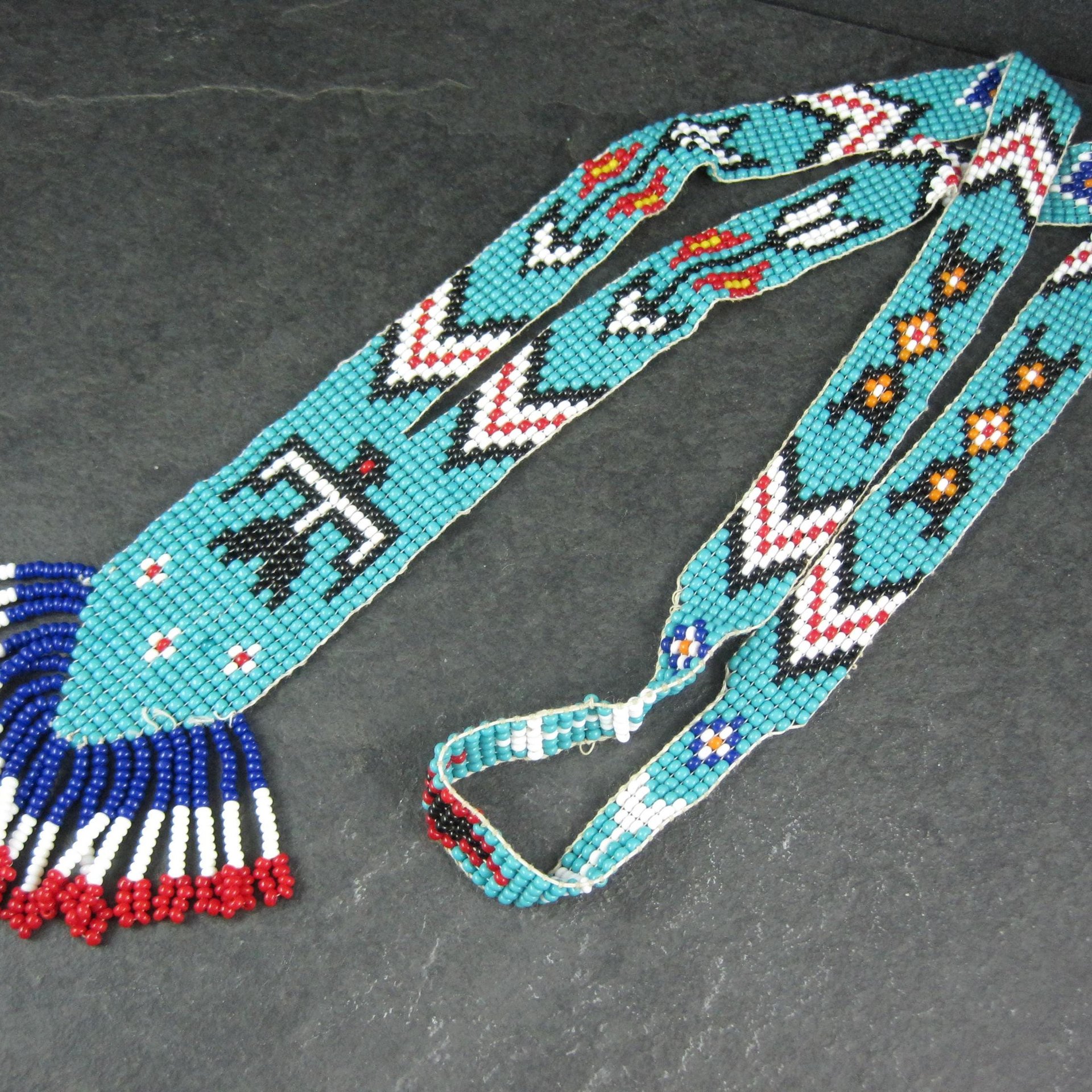 Vintage Southwestern Beaded Thunderbird Necklace