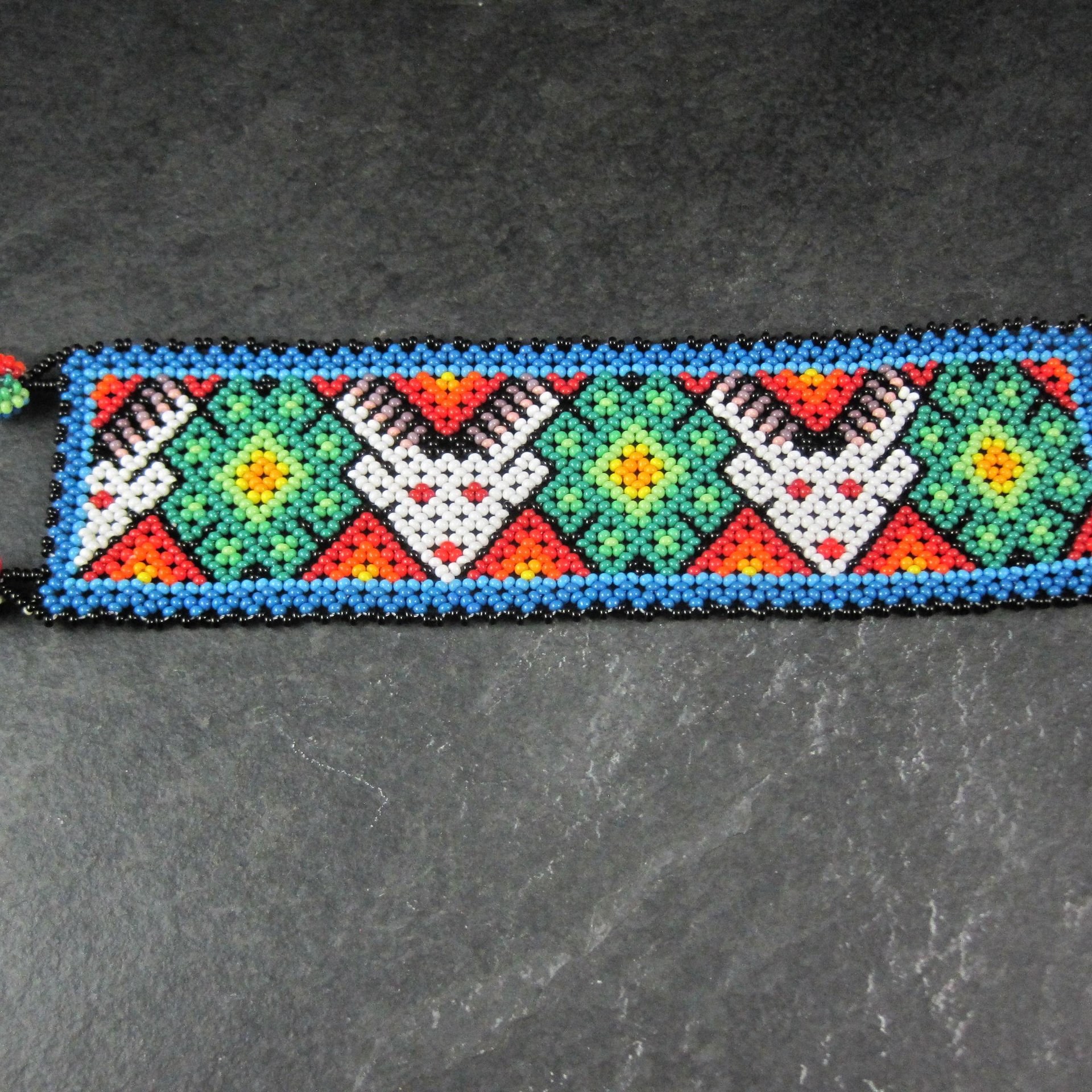 Vintage Loom Beaded Deer Bracelet 7"