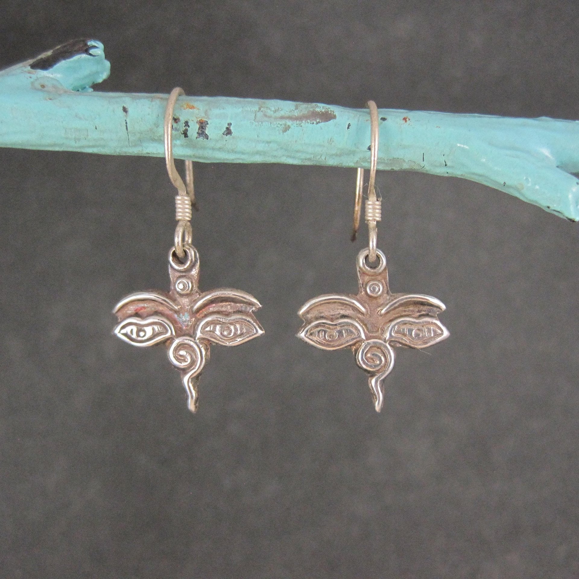 Sterling Silver Buddha Eyes Earrings