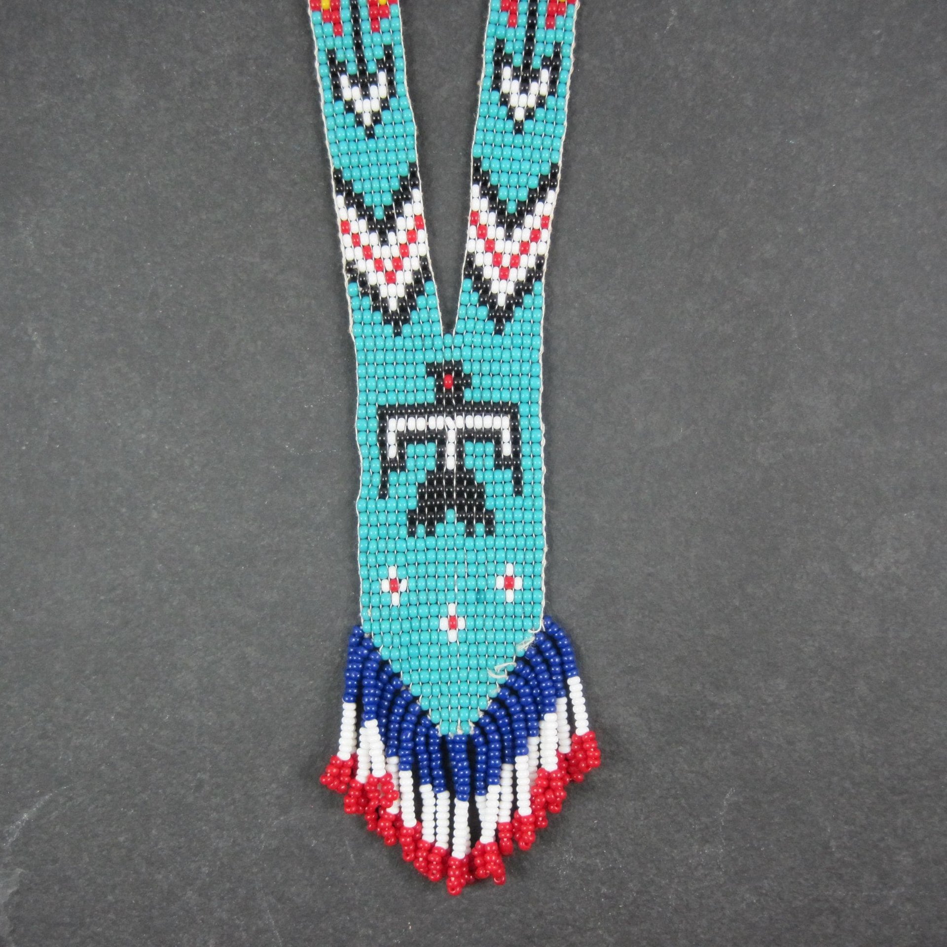 Vintage Southwestern Beaded Thunderbird Necklace