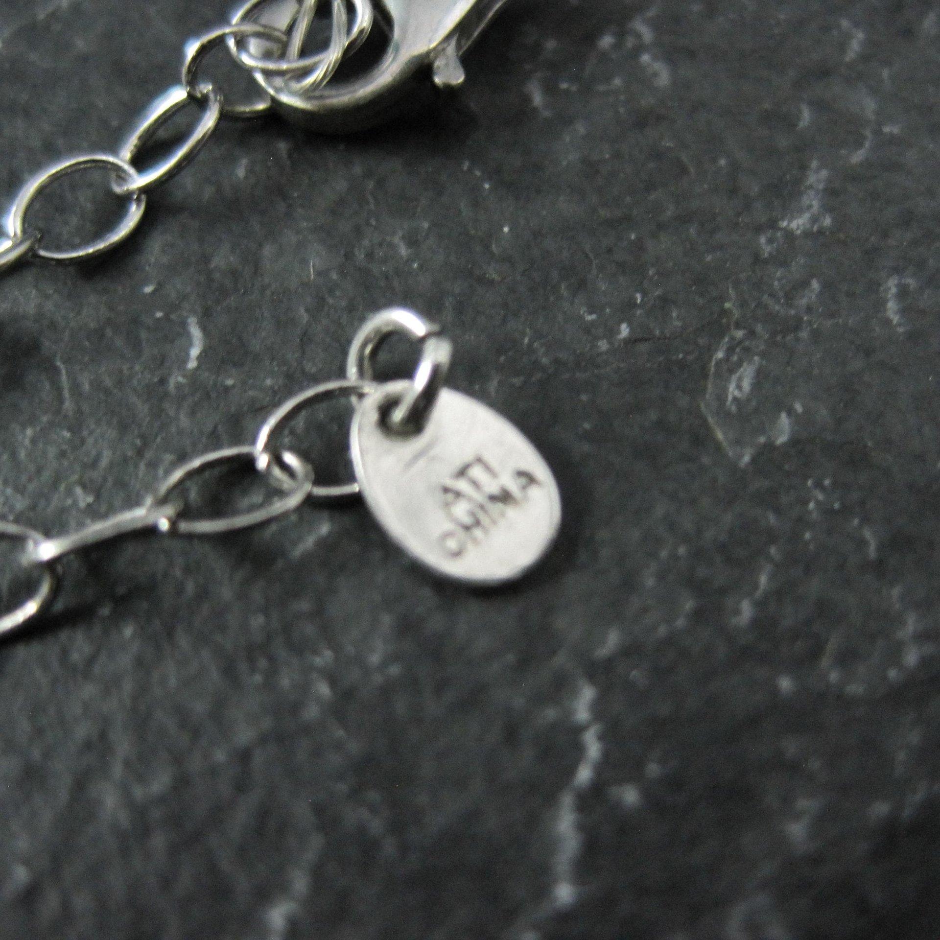 Estate Sterling 4MM Gemstone Bead Necklace