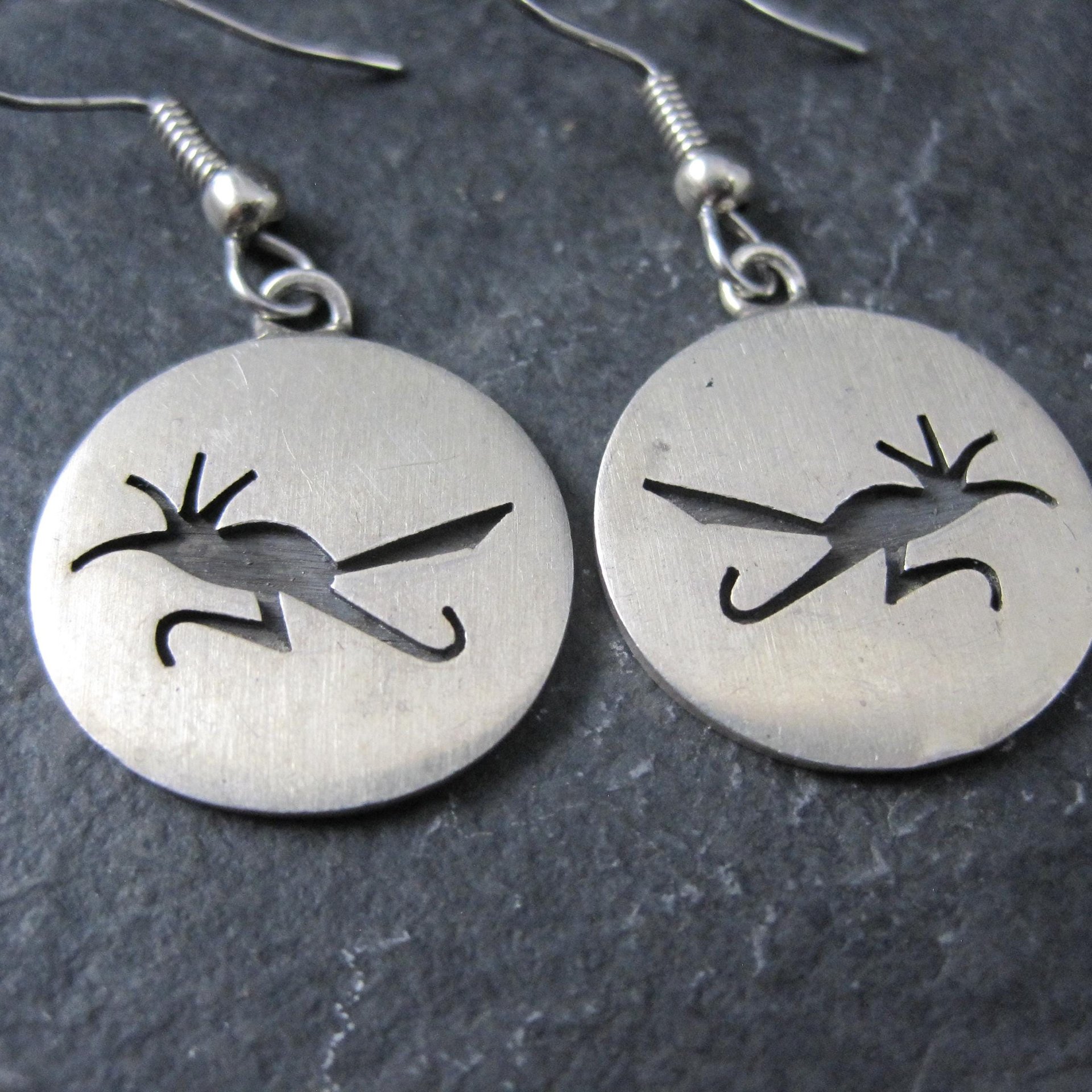 Chuck Lindsay Navajo Roadrunner Earrings
