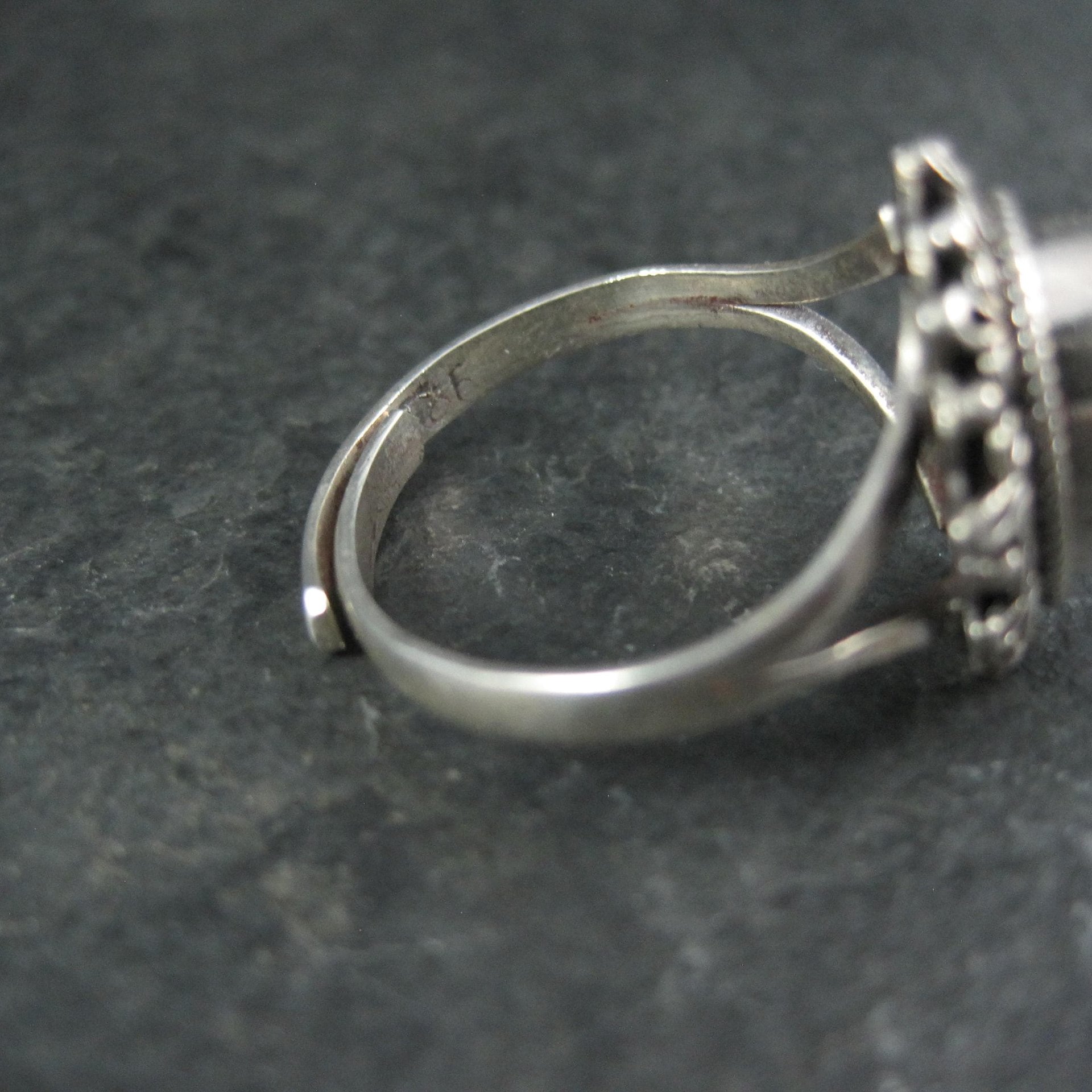 Estate Sterling Turquoise Ring Adjustable