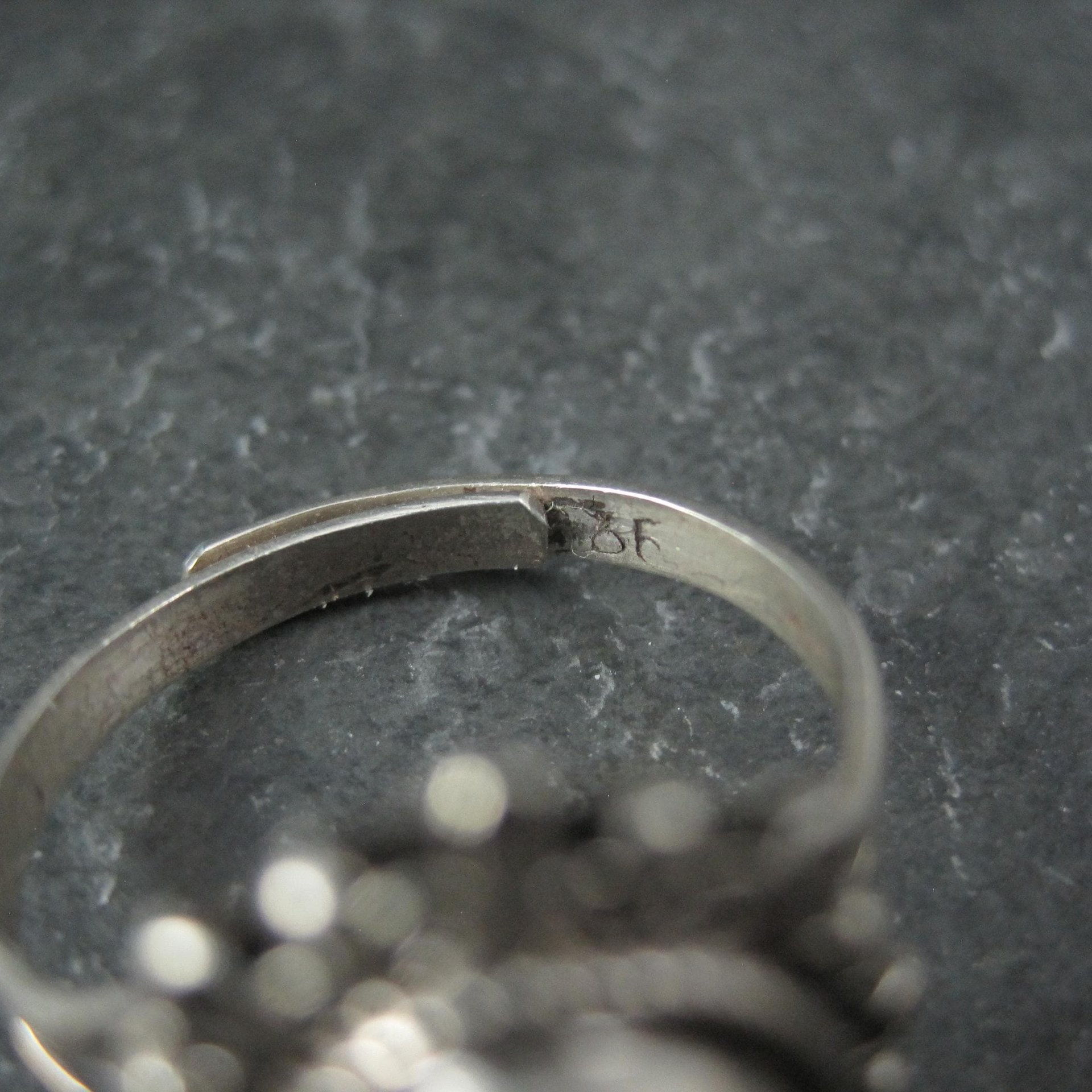 Estate Sterling Turquoise Ring Adjustable