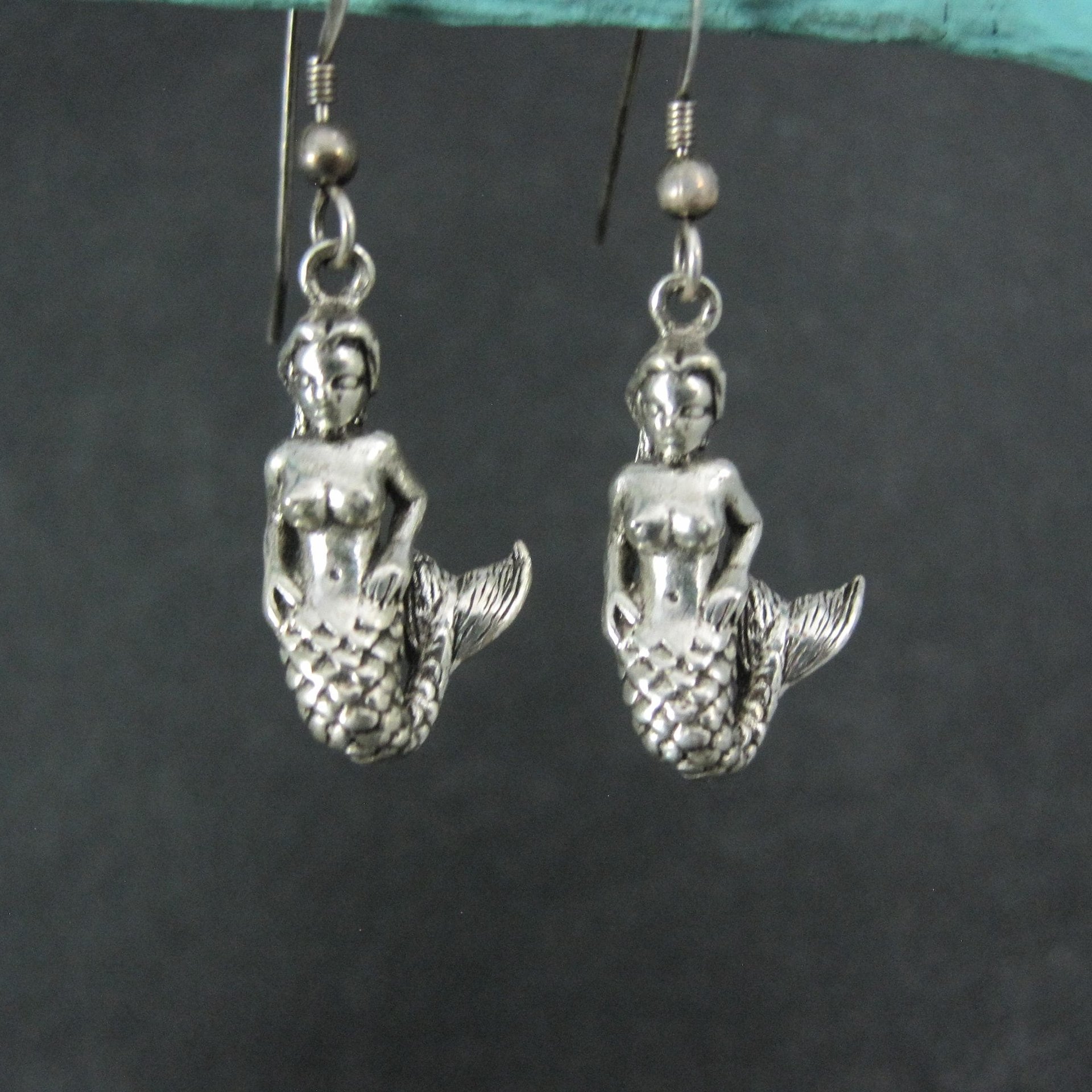Vintage Sterling Mermaid Earrings