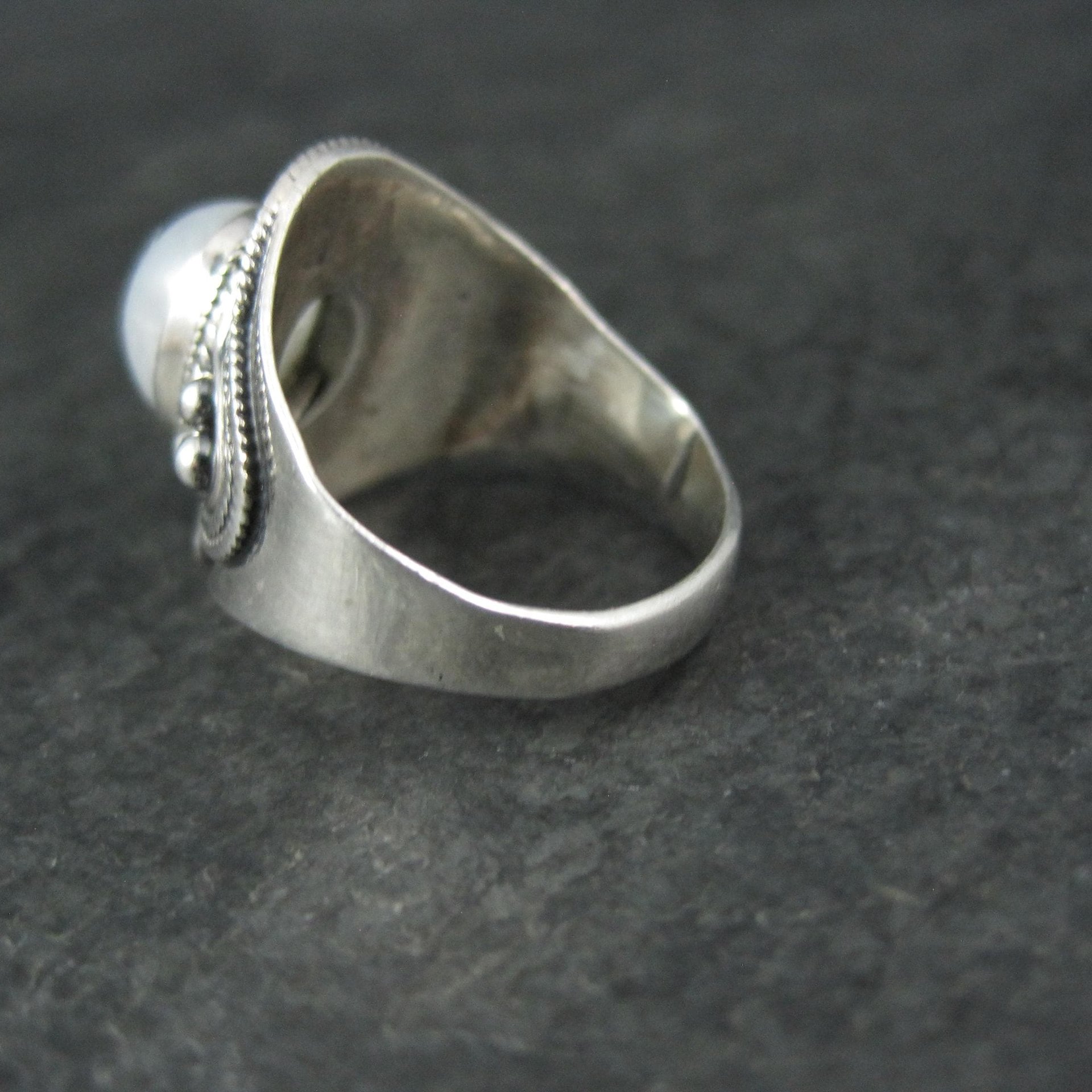 Sterling Silver Rainbow Moonstone Ring Size 7