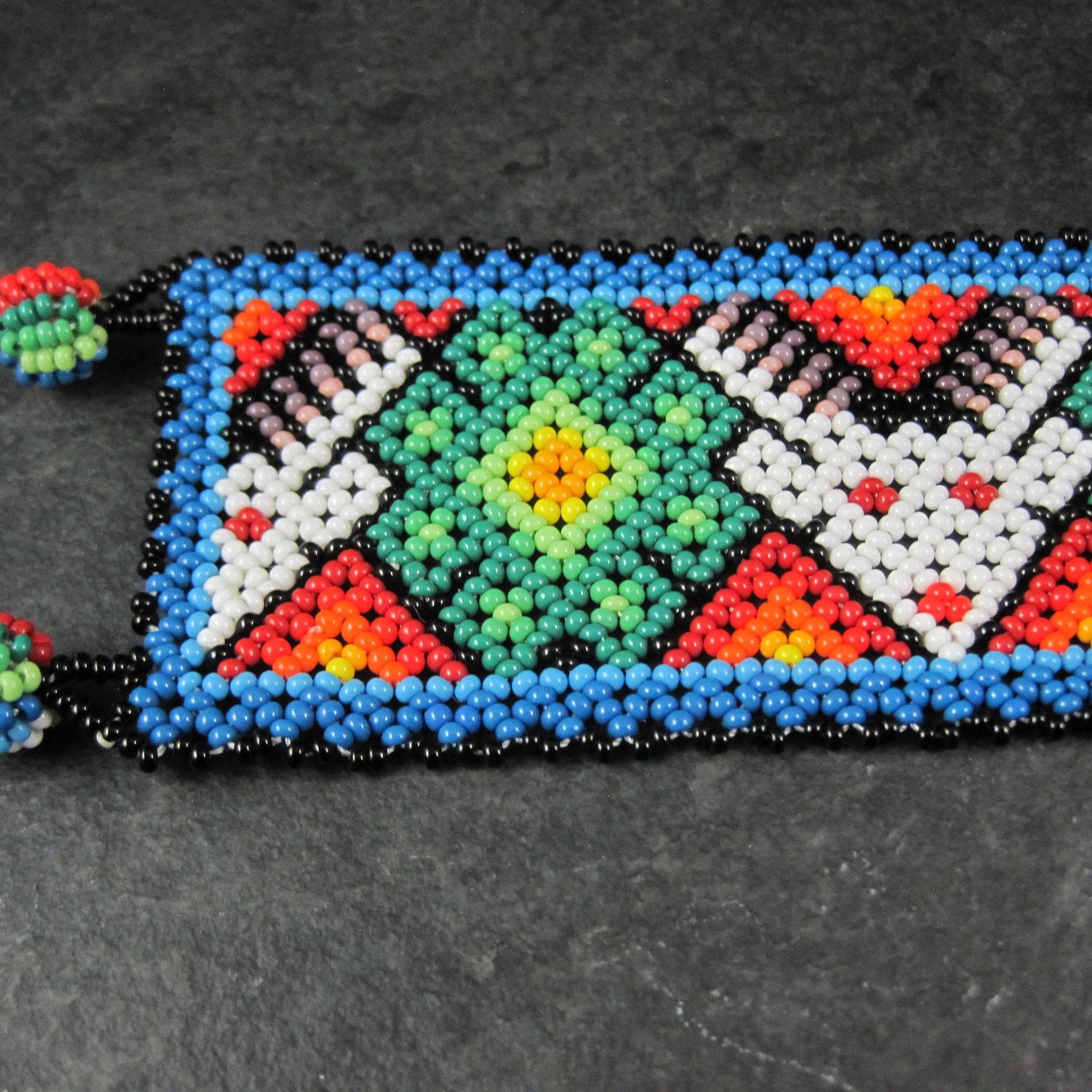 Vintage Loom Beaded Deer Bracelet 7"