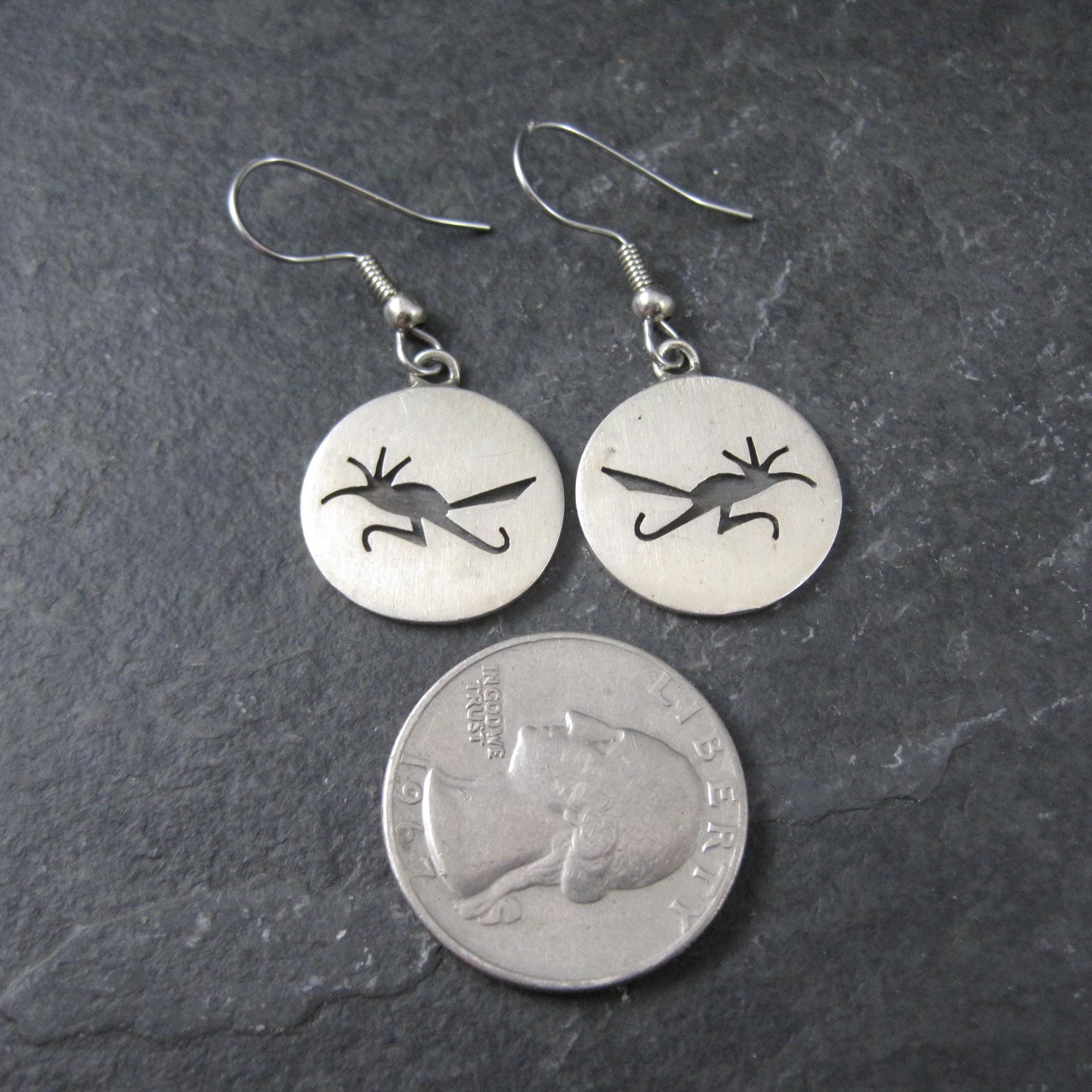 Chuck Lindsay Navajo Roadrunner Earrings